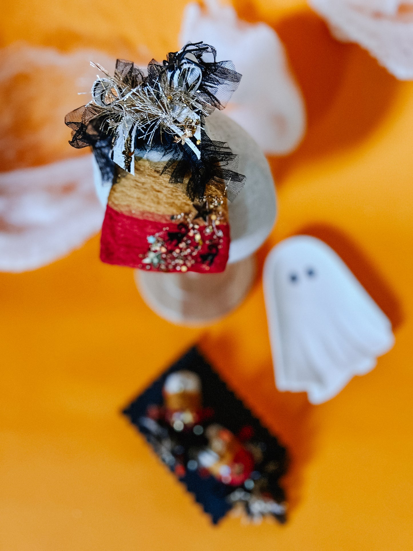 Candy Corn Felted Shape Fascinator