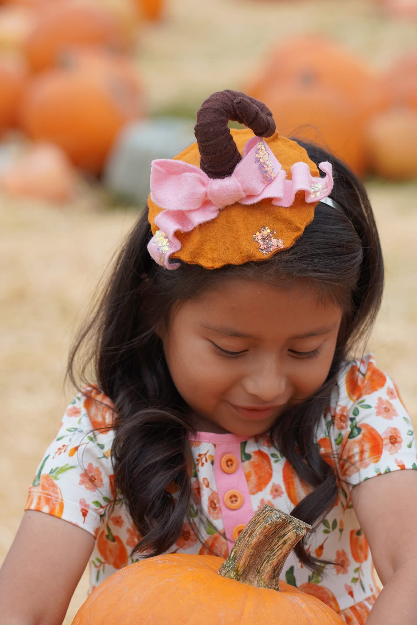 Baby Pink  Bow Pumpkin