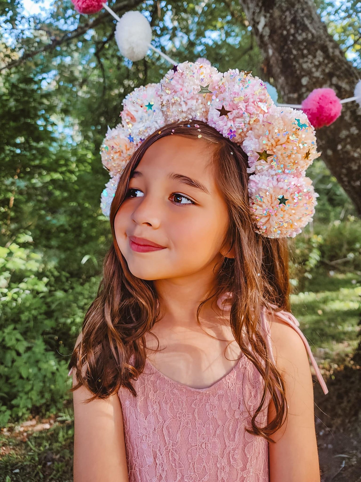 Pompom Glitter Halo