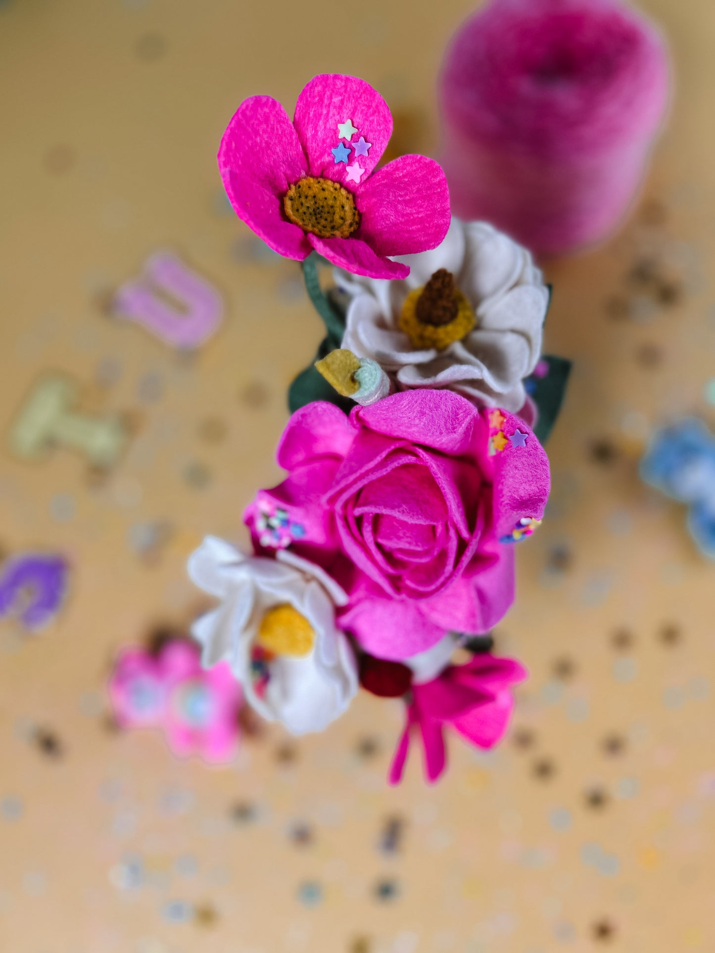 Birthday Bear Side Floral Crown