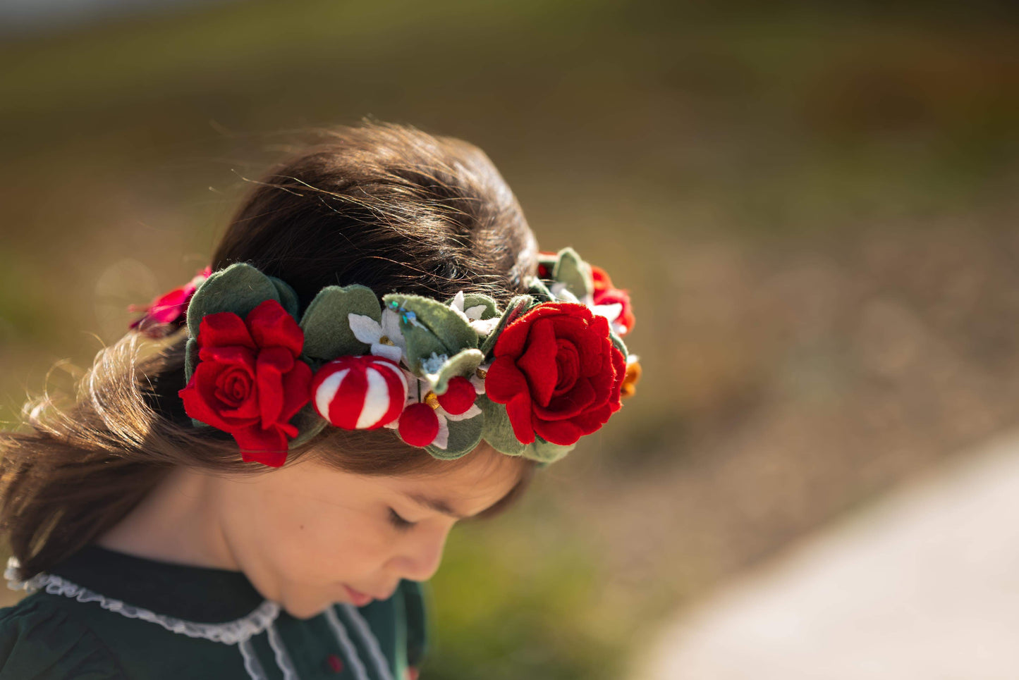 Peppermint Swirl & Cinnamon Floral Halo