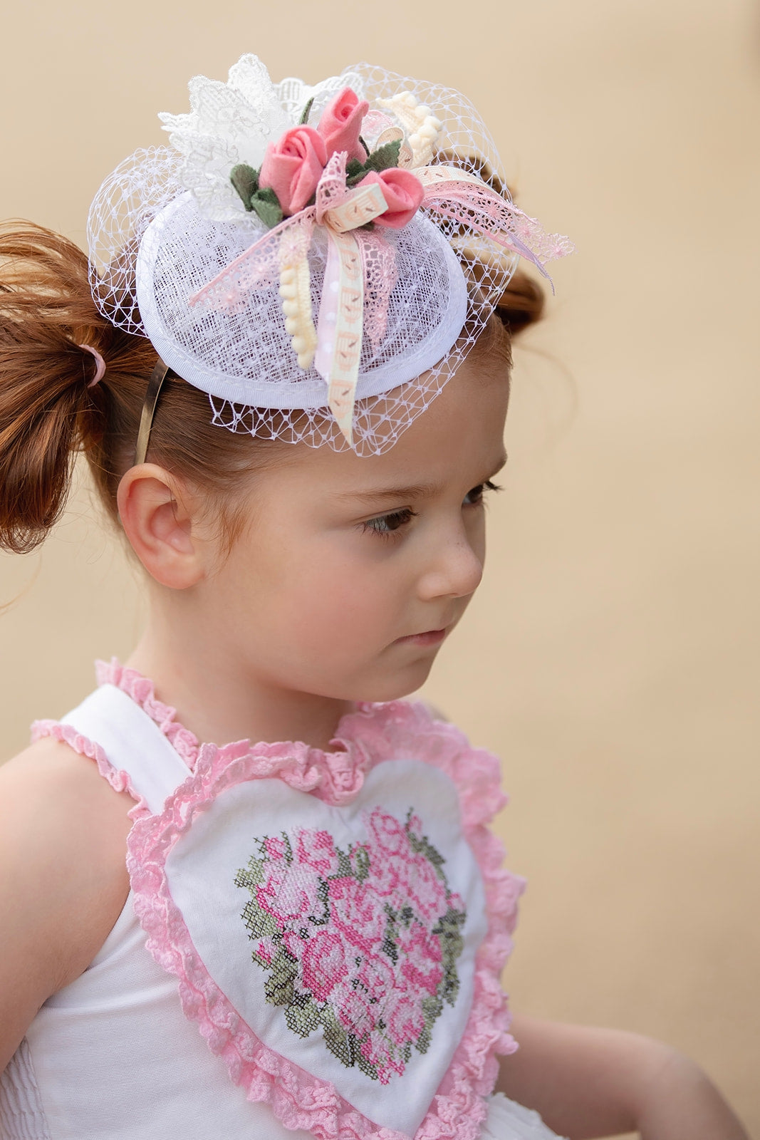 Sweet Vintage Roses Fascinator