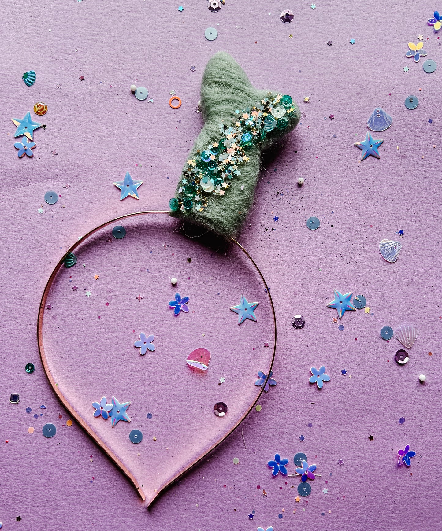 Mermaid Inspired Felted Shapes RTS