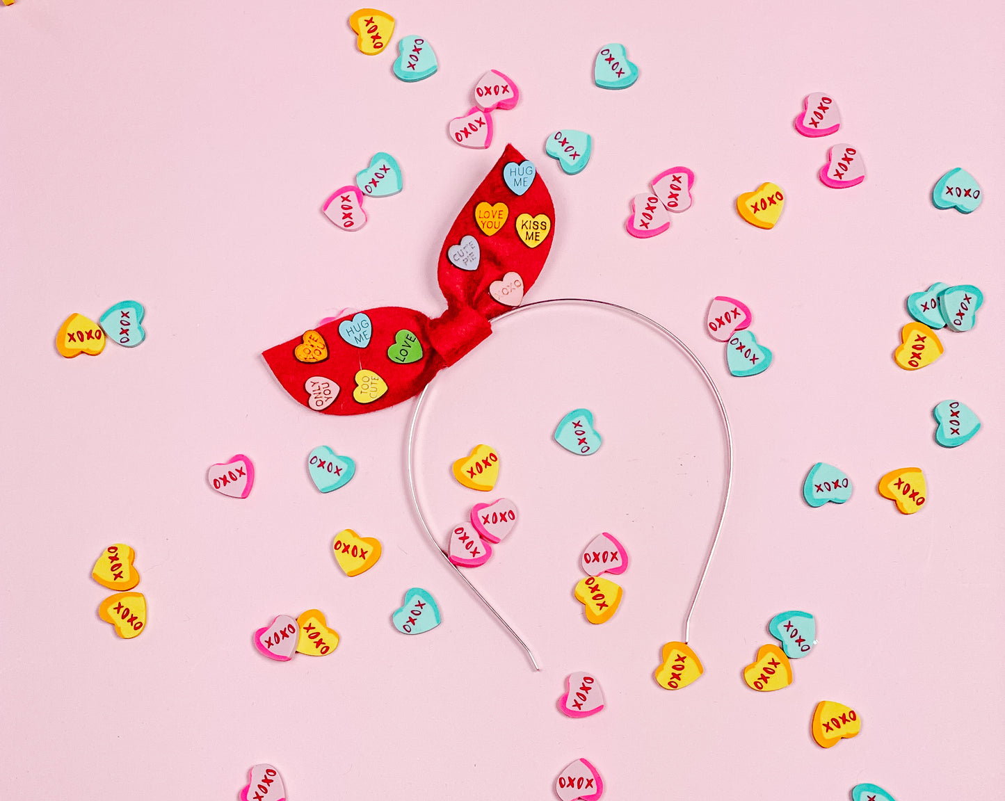 Mini Olivia Conversation hearts Bow