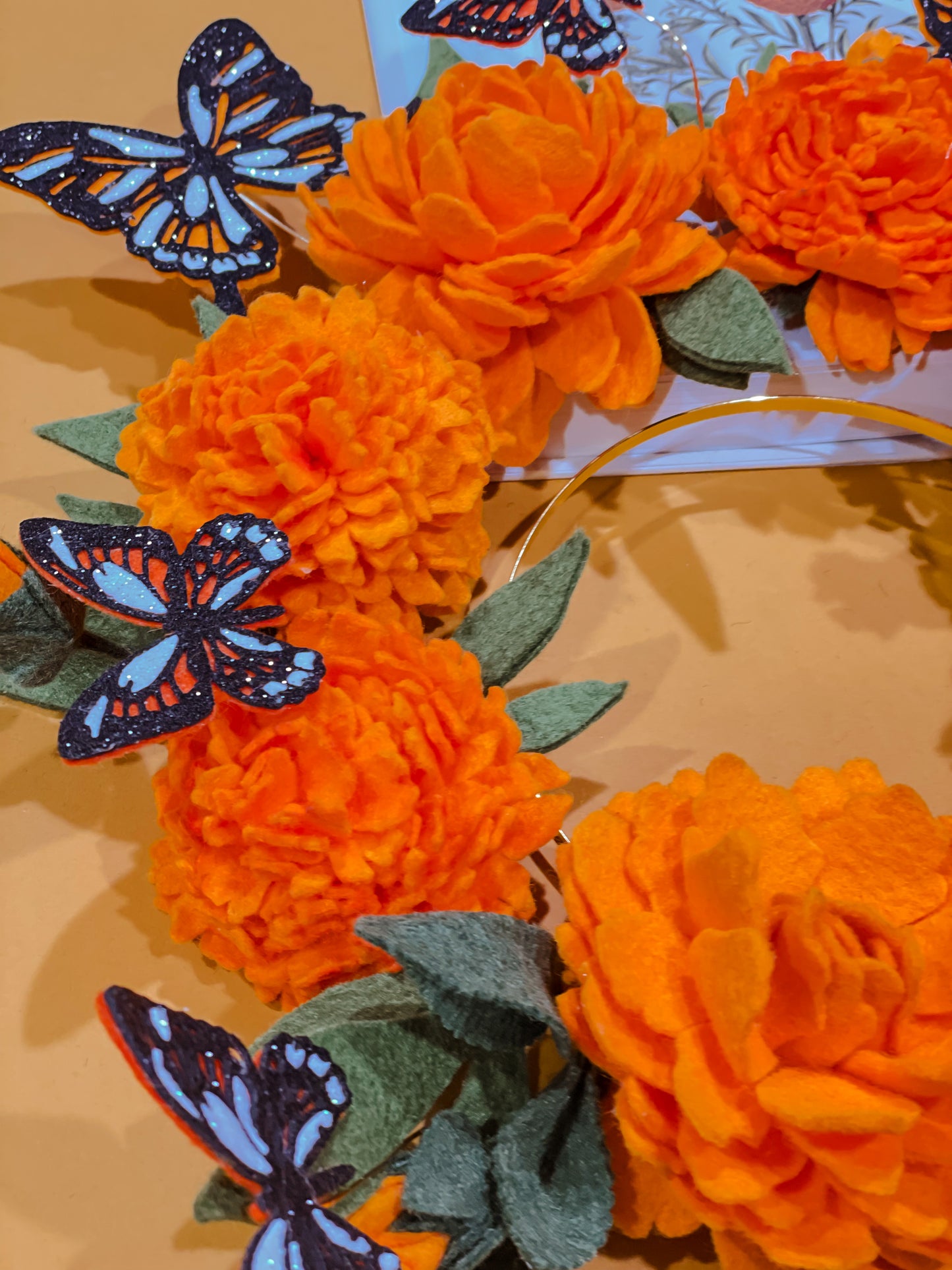 Cempasuchil Floating Halo Style /Marigold Floral Crown