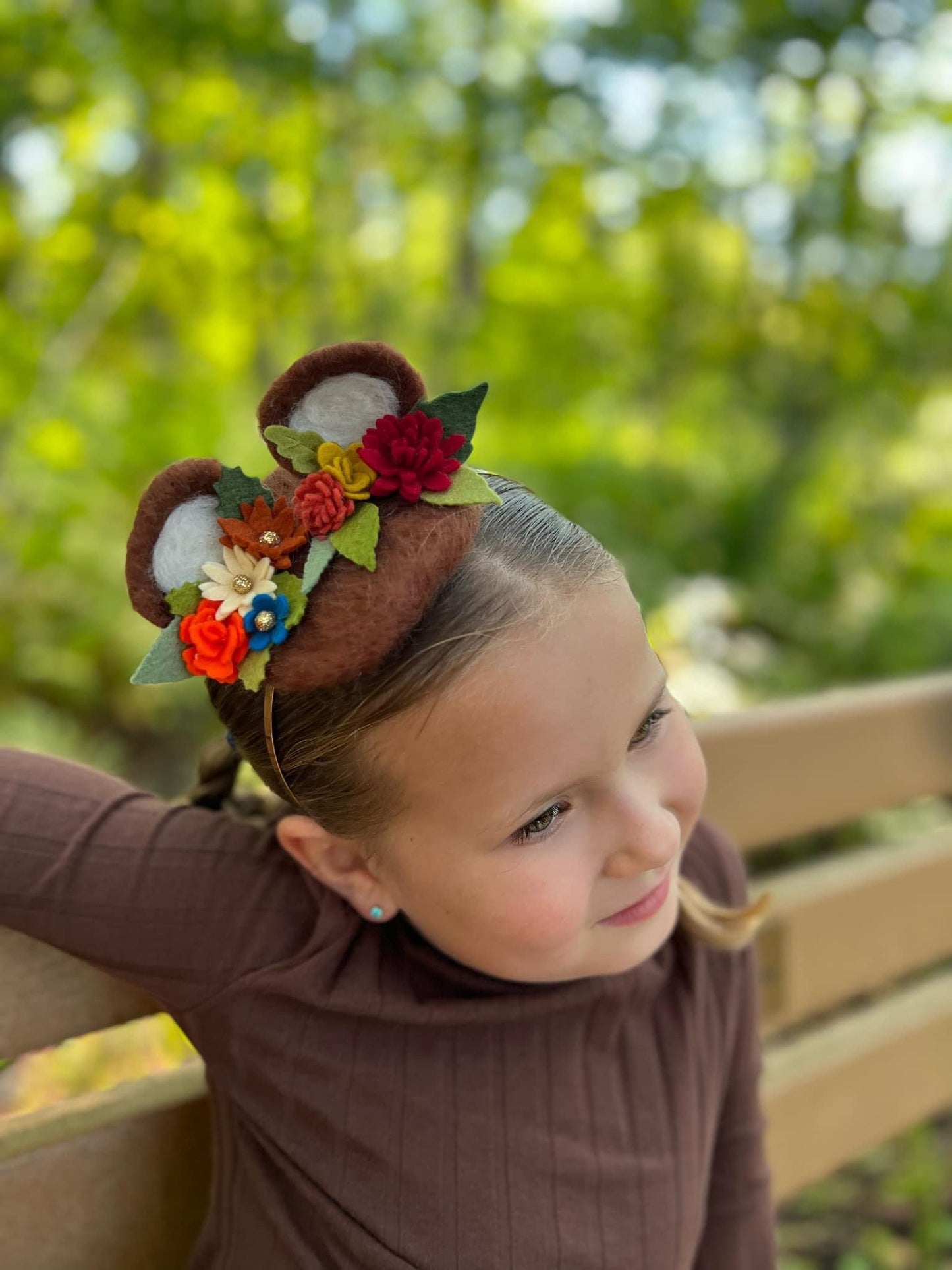 Beary Cute Felted Mini Topper Fascinator