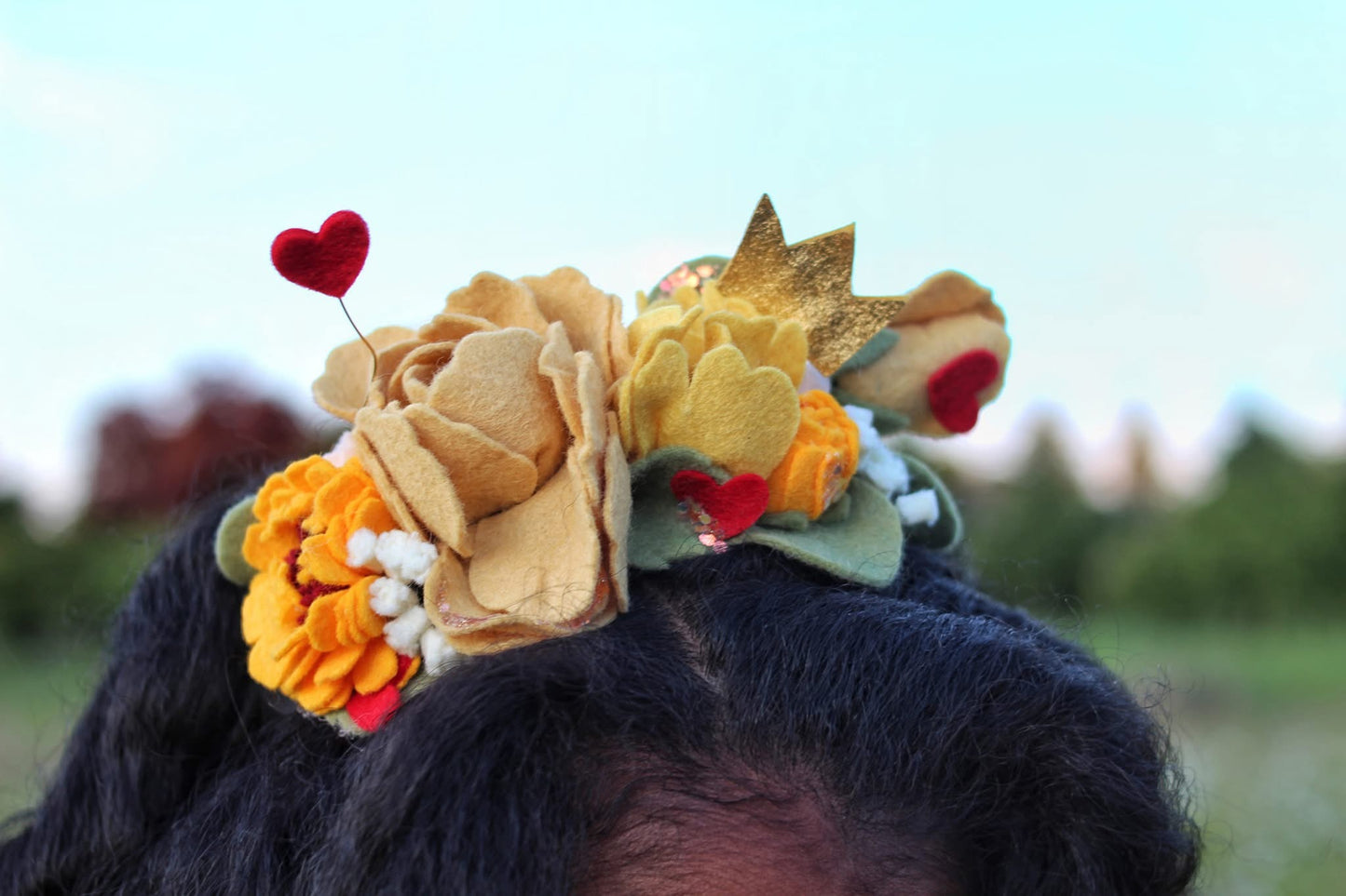 Floral Side Crown Brave Heart Inspired