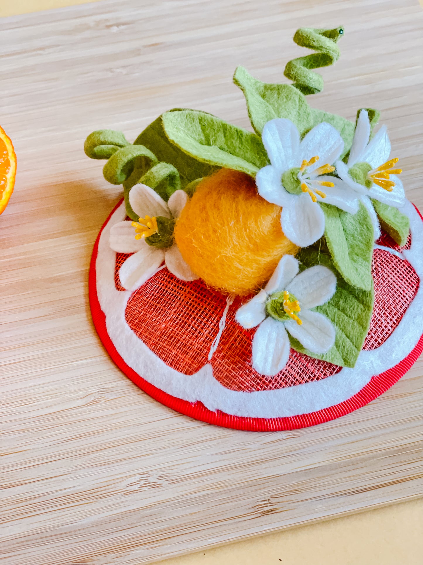 Orange Fascinator