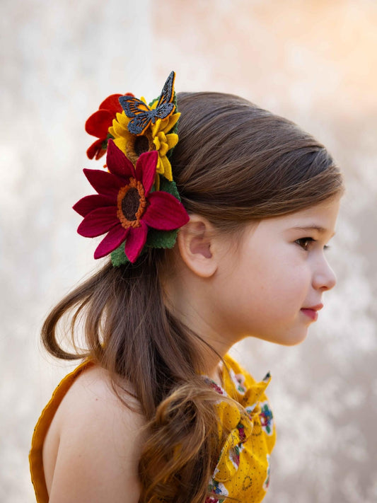 Chocolate Sunflower & Mammoth Grey-Stripe Girasol cluster