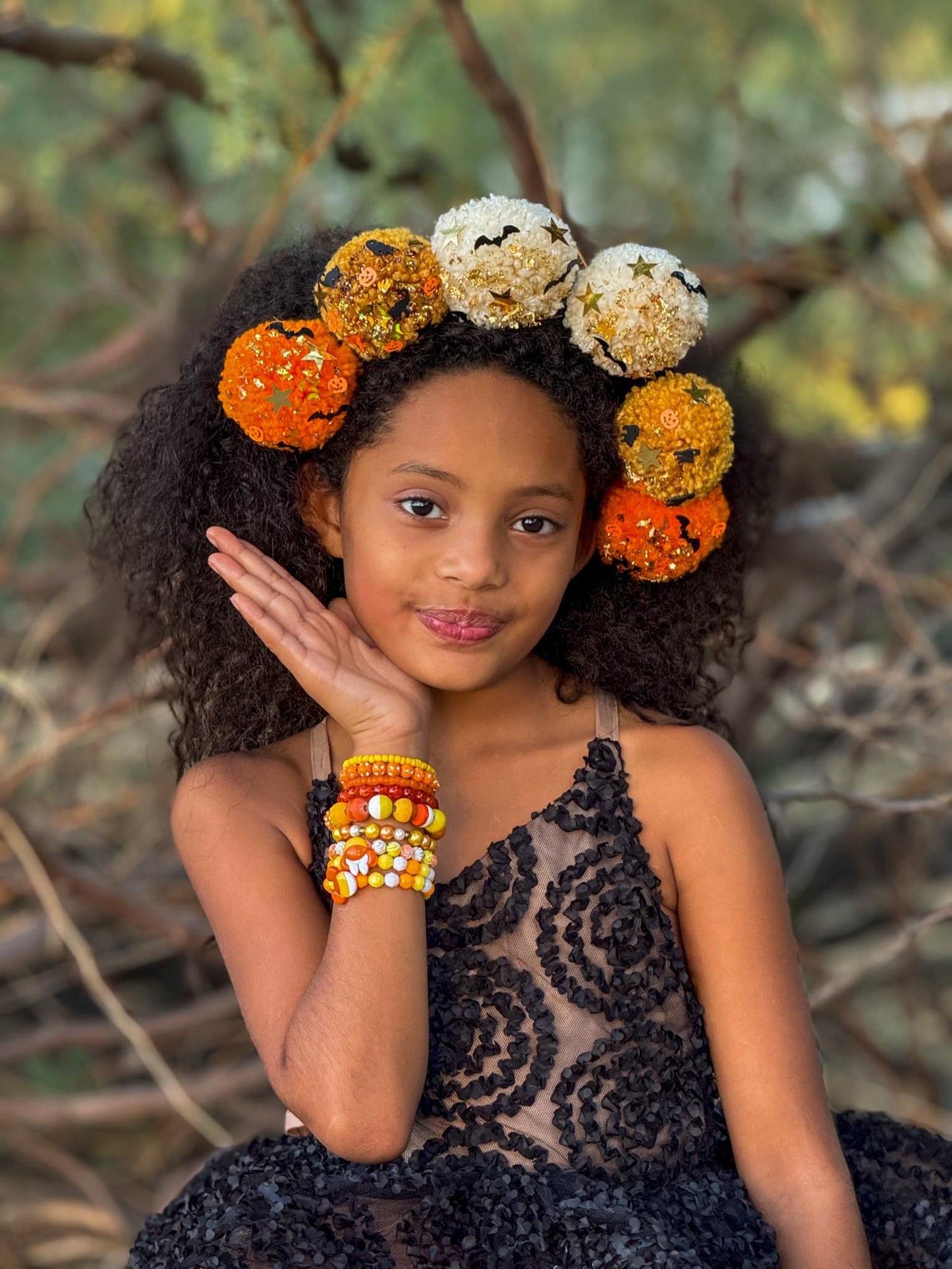 Candy Corn Pompom Halo