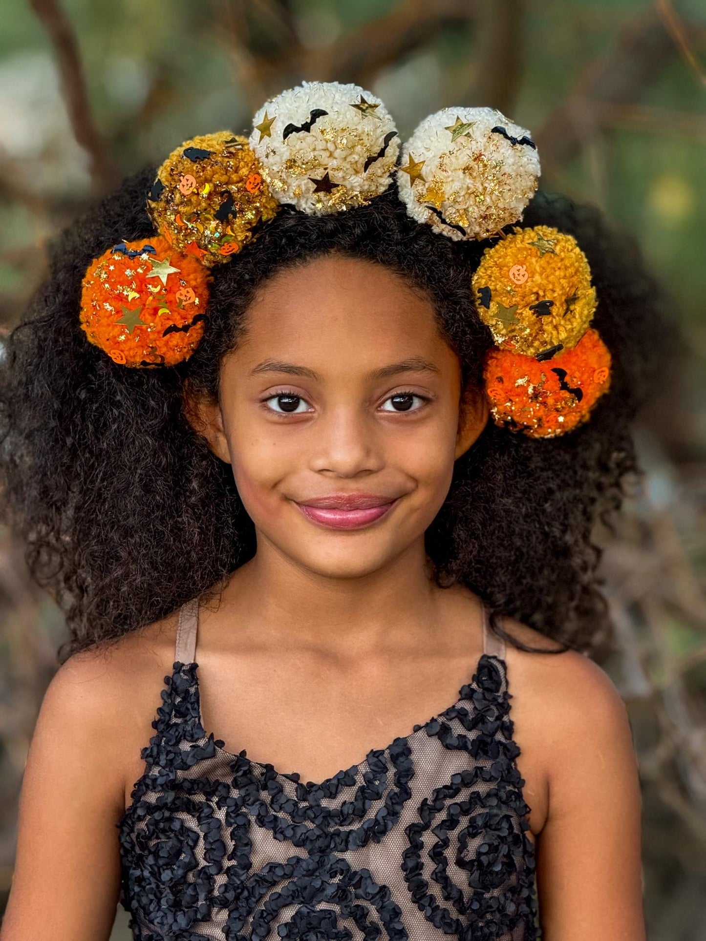 Candy Corn Pompom Halo