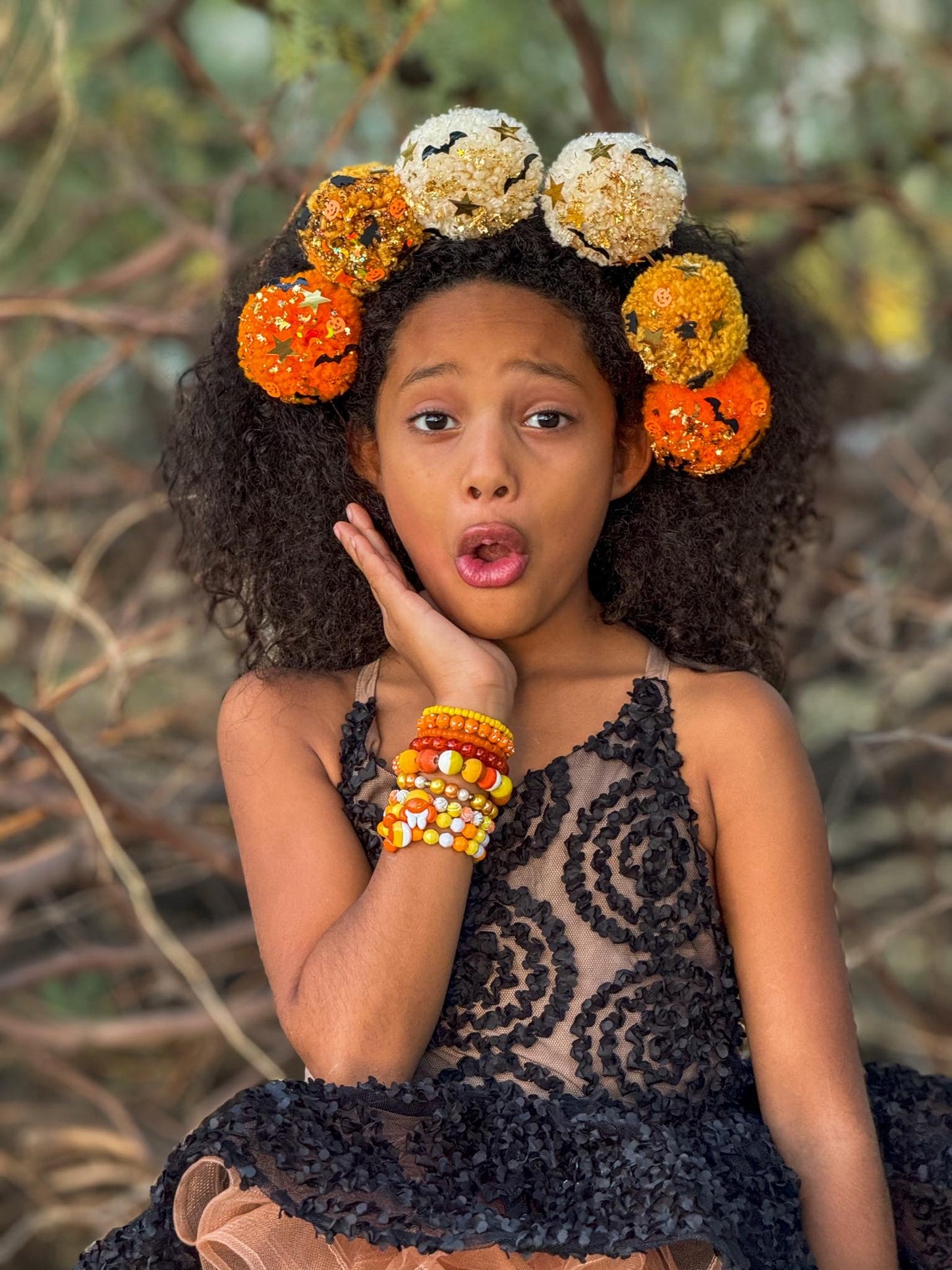 Candy Corn Pompom Halo