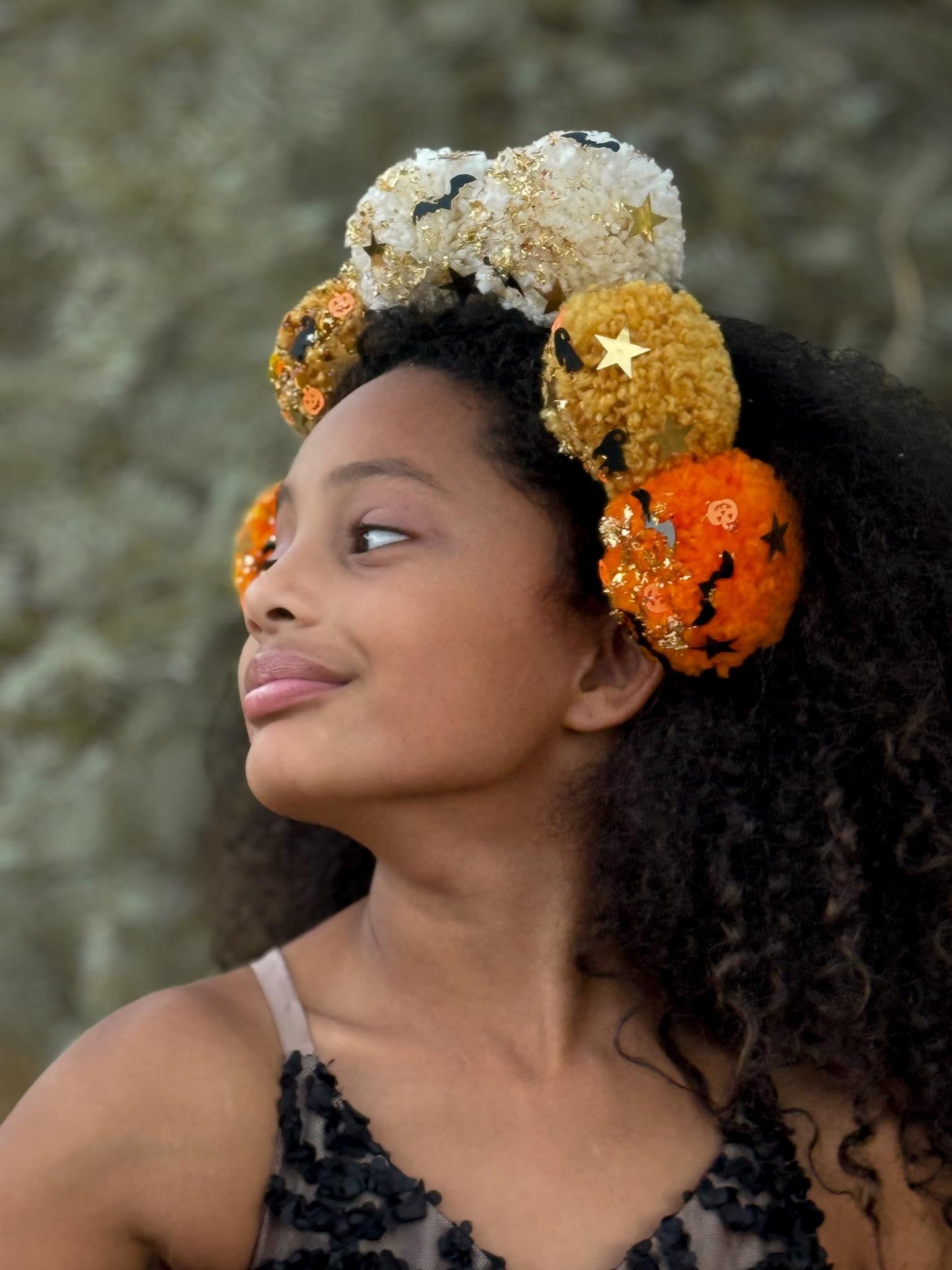 Candy Corn Pompom Halo