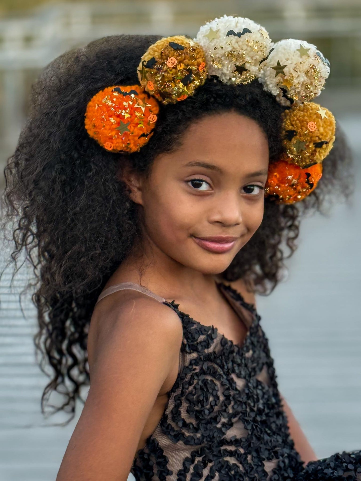 Candy Corn Pompom Halo