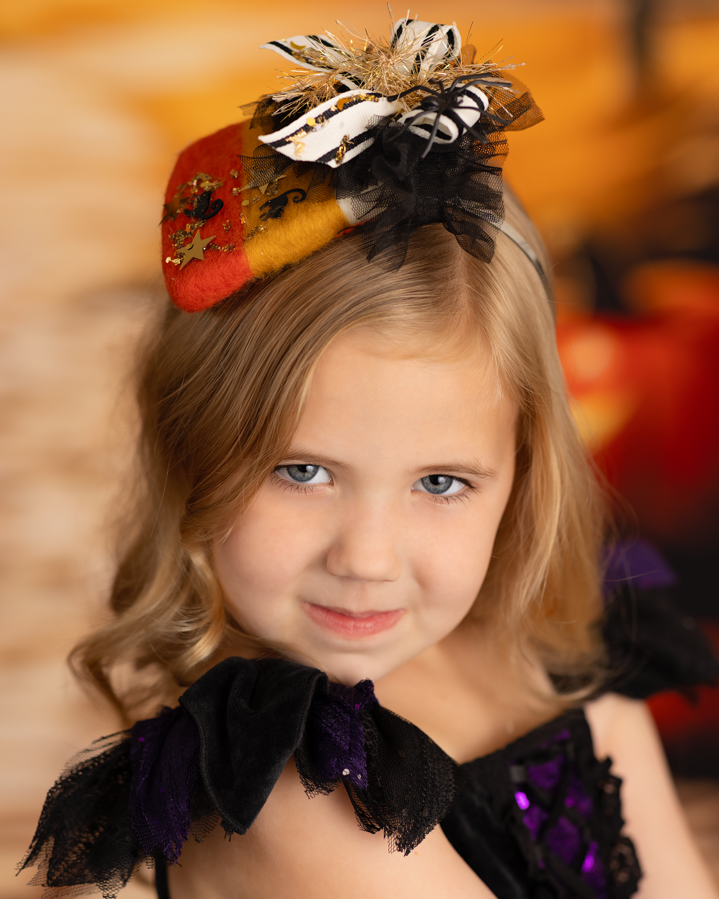 Candy Corn Felted Shape Fascinator