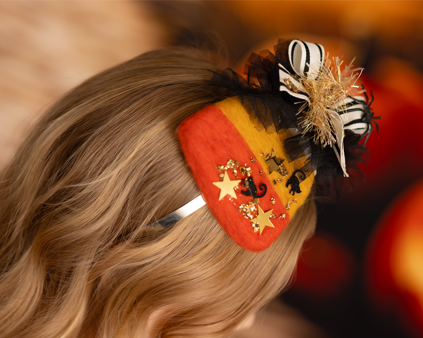 Candy Corn Felted Shape Fascinator