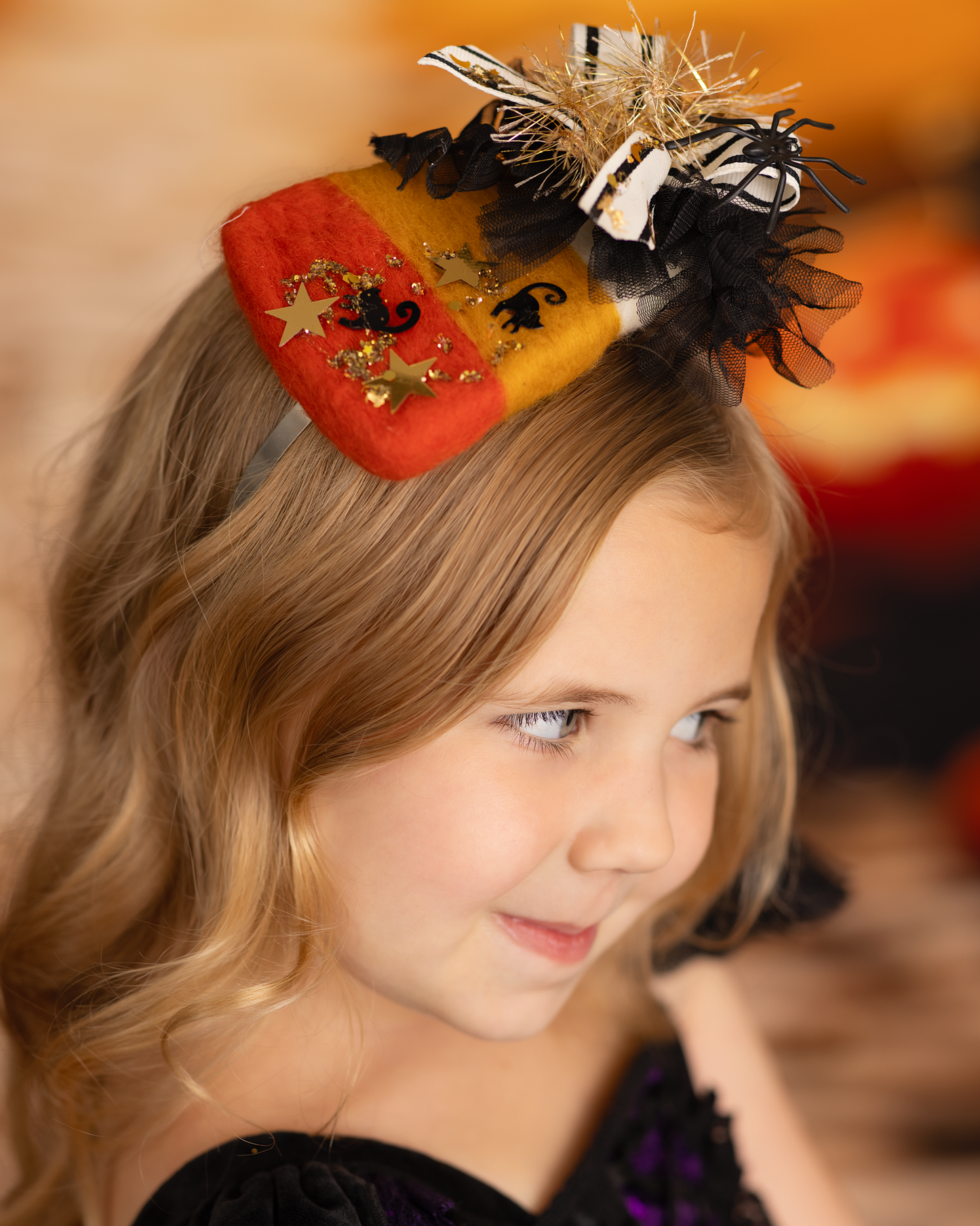 Candy Corn Felted Shape Fascinator