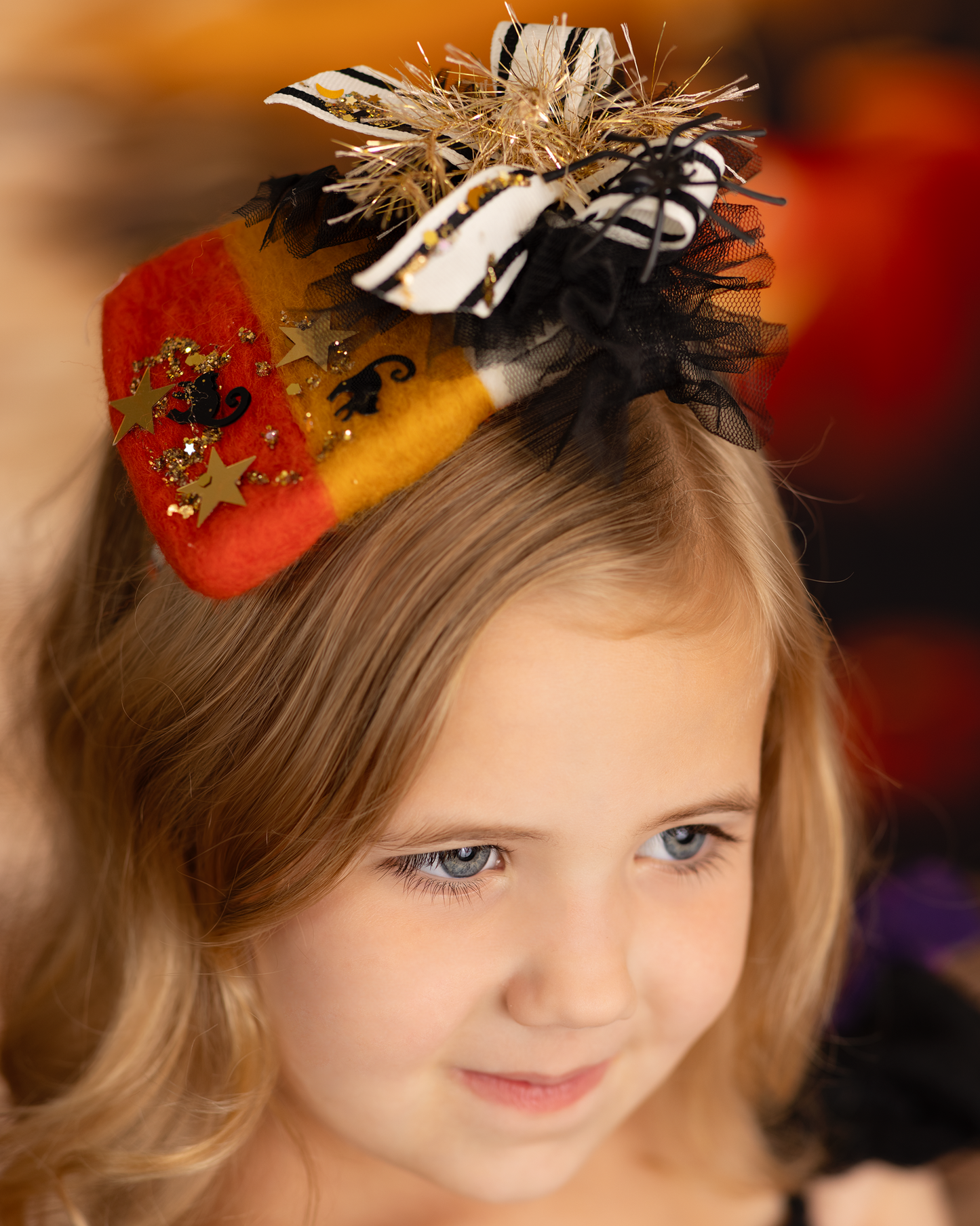 Candy Corn Felted Shape Fascinator