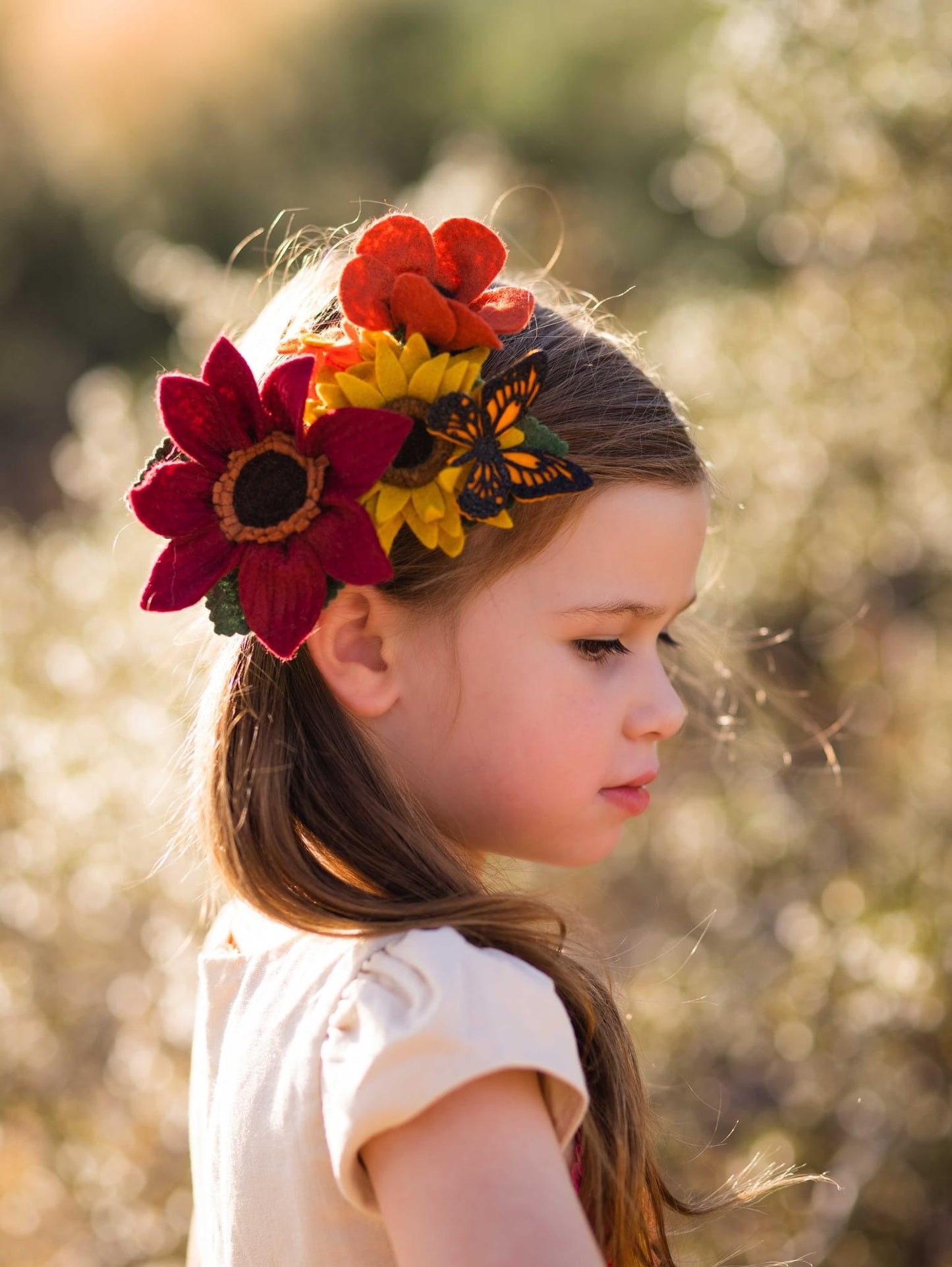 Chocolate Sunflower & Mammoth Grey-Stripe Girasol cluster