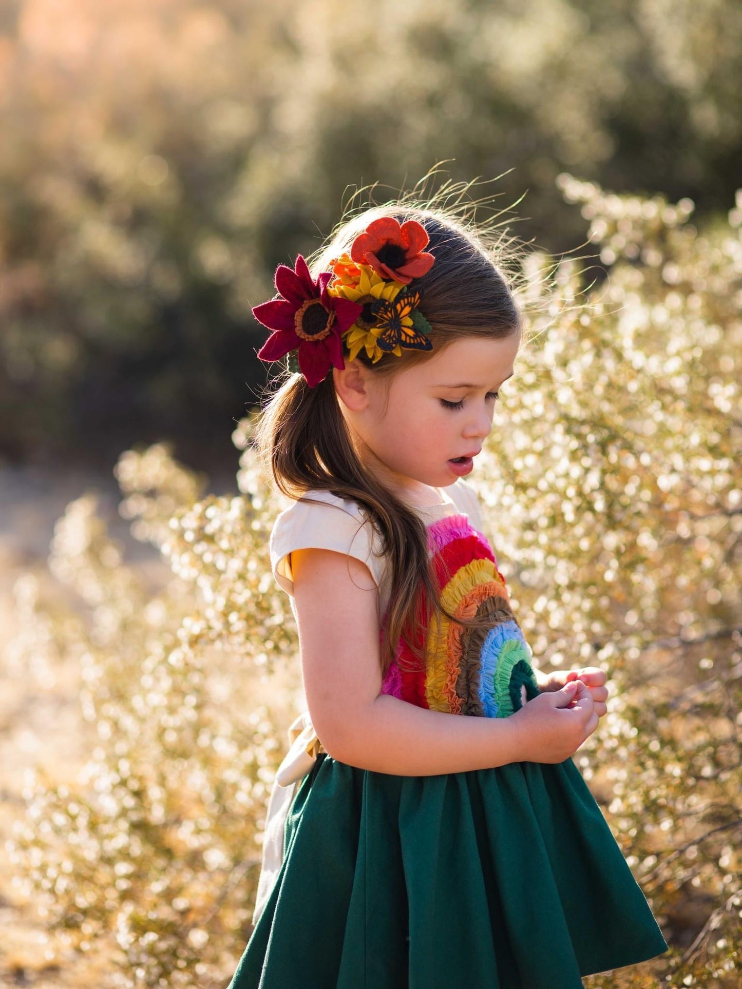 Chocolate Sunflower & Mammoth Grey-Stripe Girasol cluster