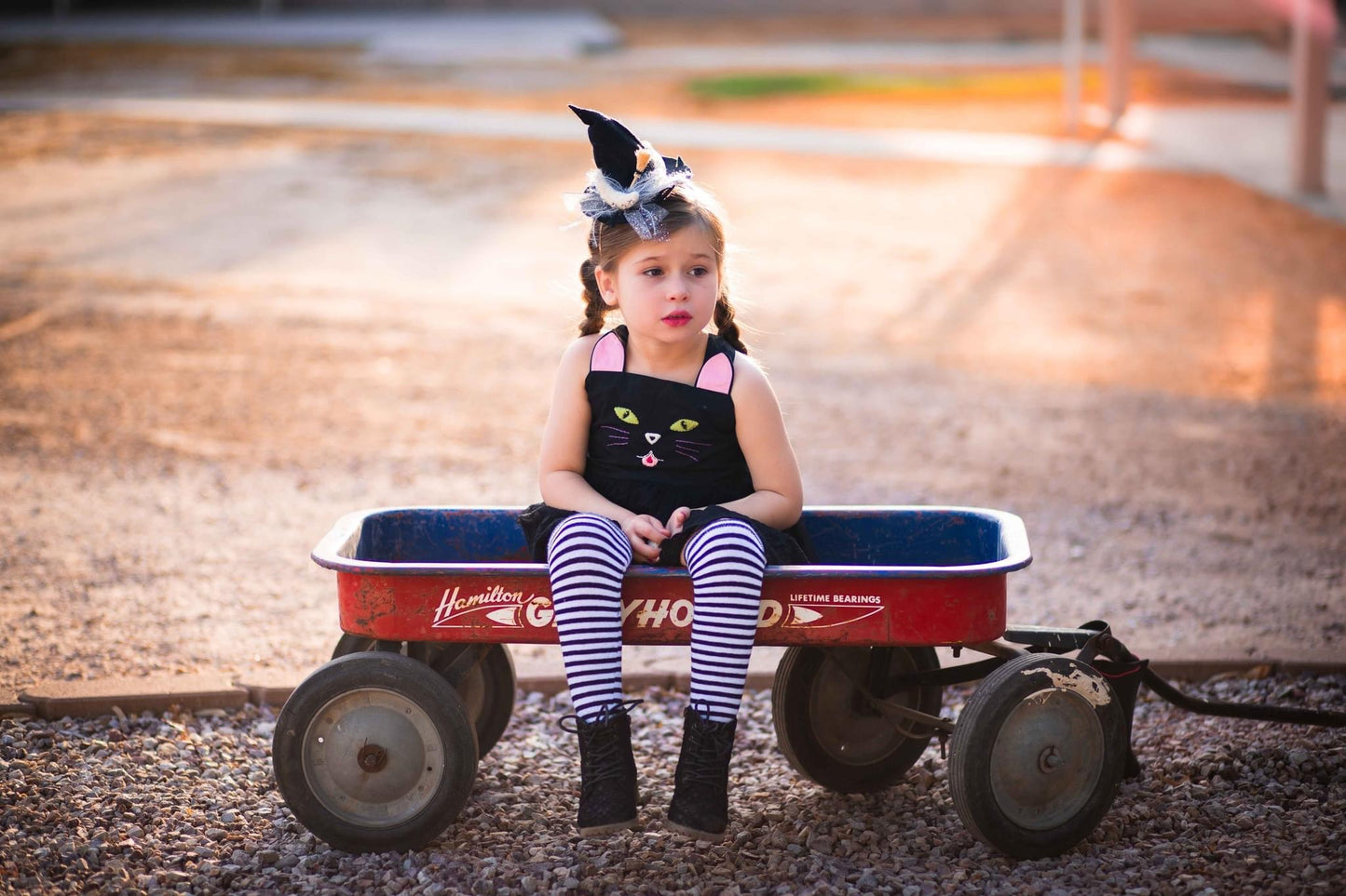 Black Minifee Witch Hat with Broom