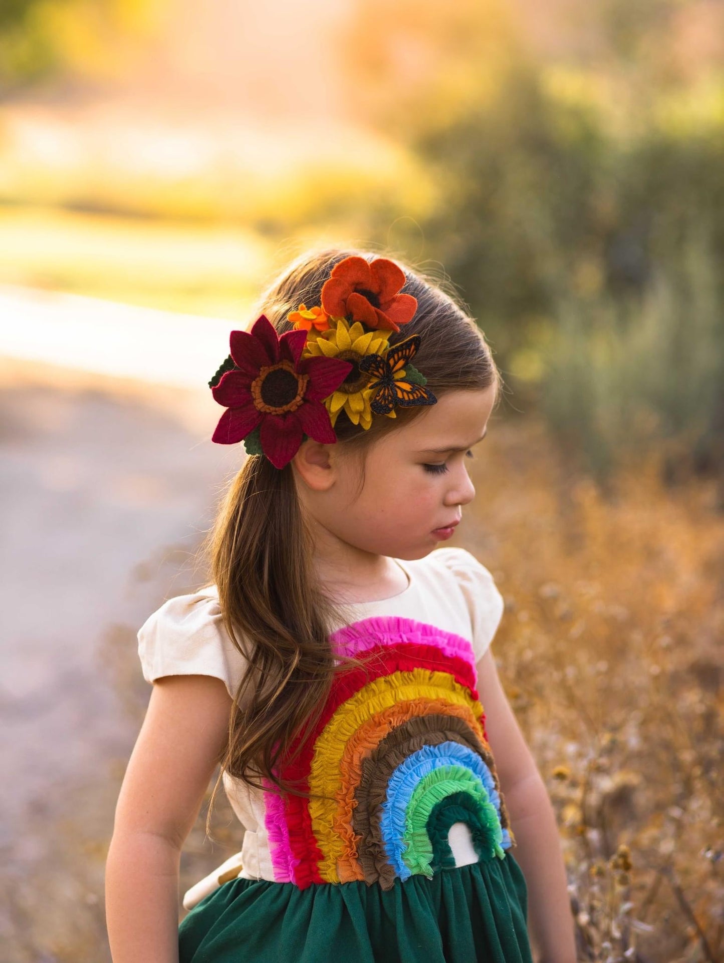 Chocolate Sunflower & Mammoth Grey-Stripe Girasol cluster