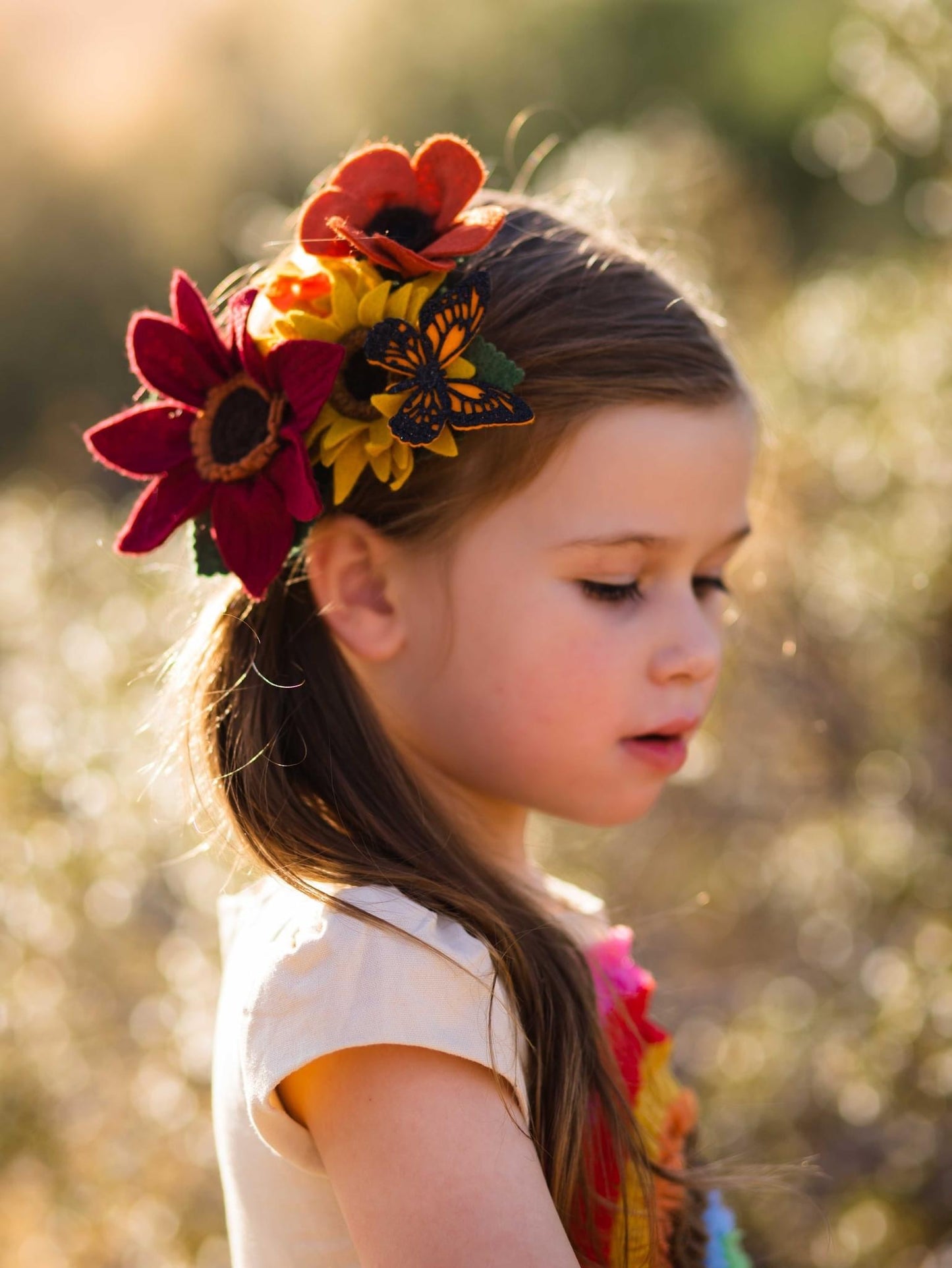 Chocolate Sunflower & Mammoth Grey-Stripe Girasol cluster