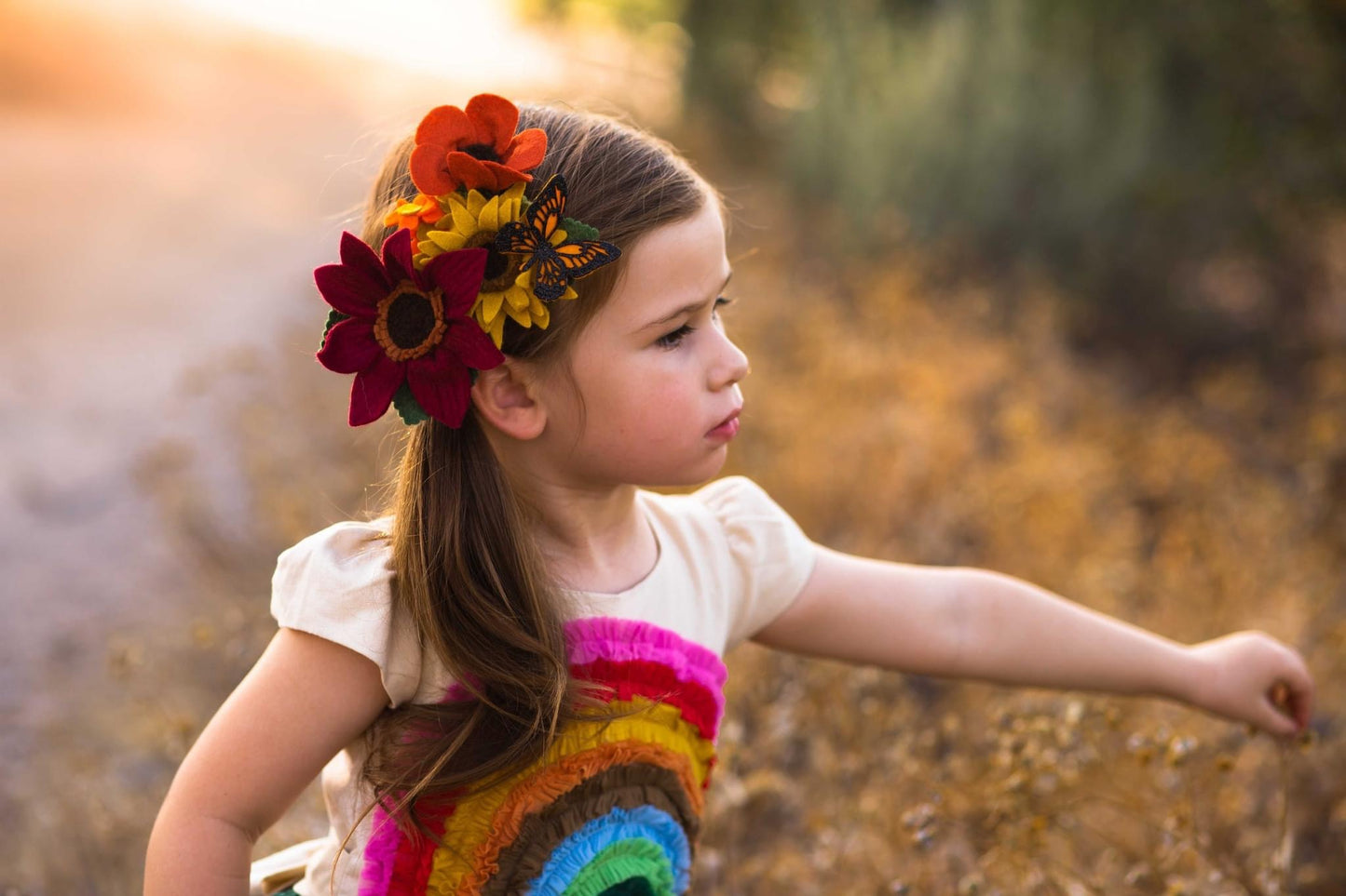 Chocolate Sunflower & Mammoth Grey-Stripe Girasol cluster