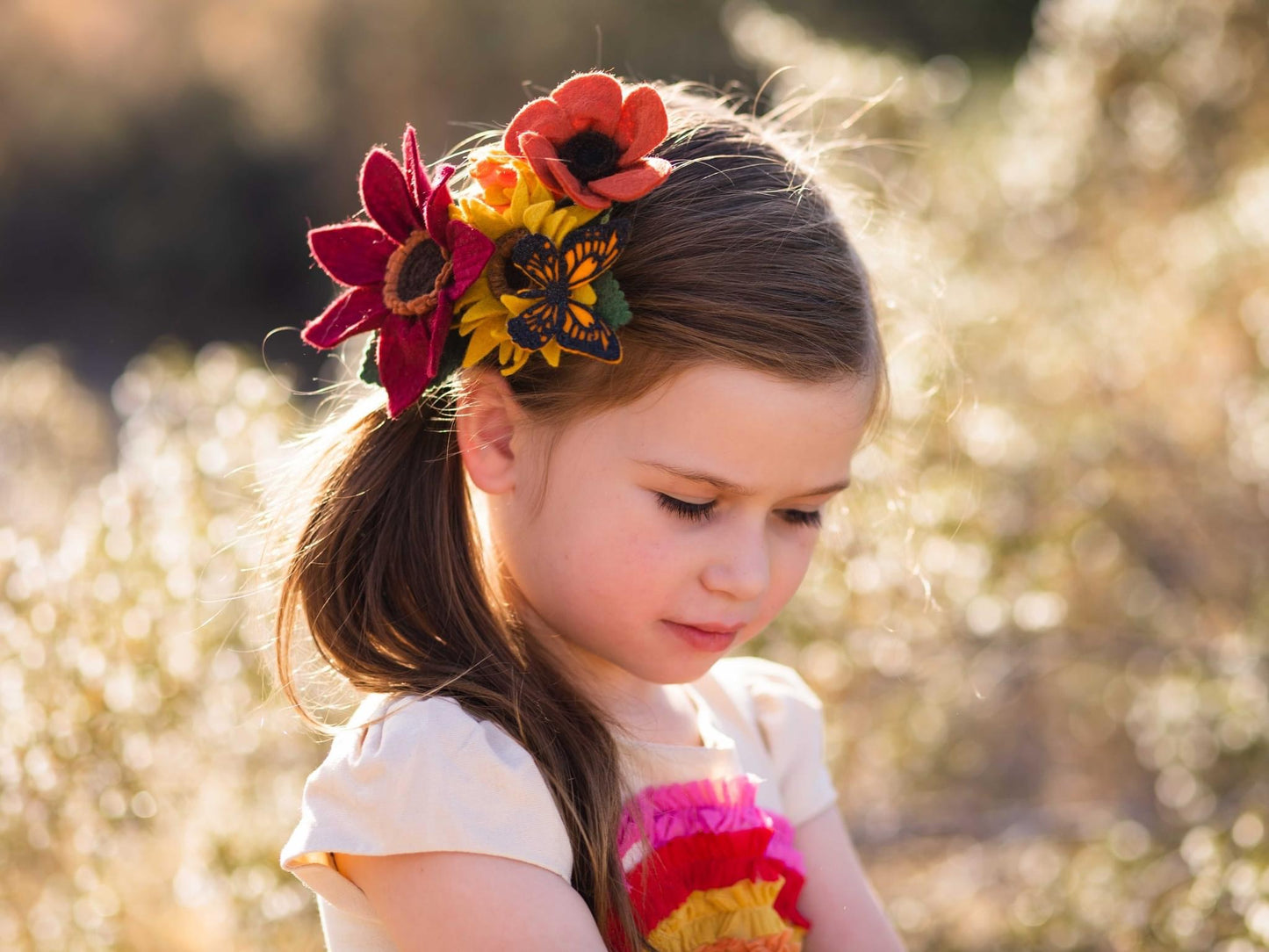 Chocolate Sunflower & Mammoth Grey-Stripe Girasol cluster