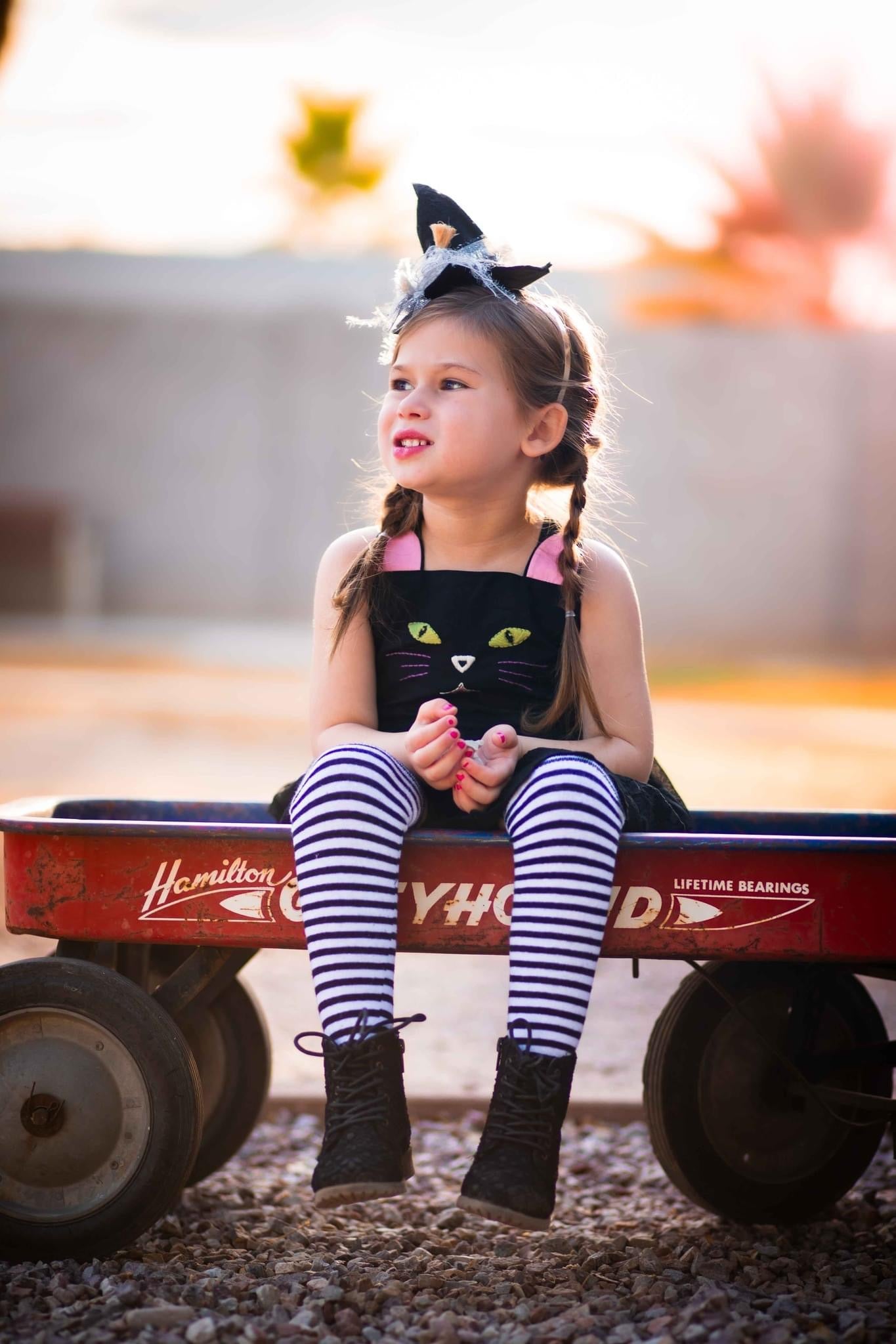 Black Minifee Witch Hat with Broom