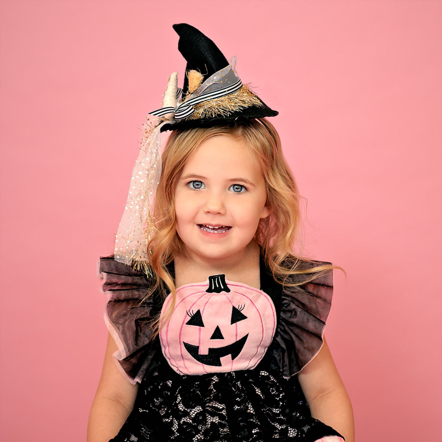 Black Minifee Witch Hat with Broom