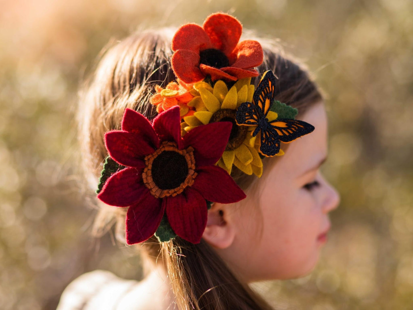 Chocolate Sunflower & Mammoth Grey-Stripe Girasol cluster