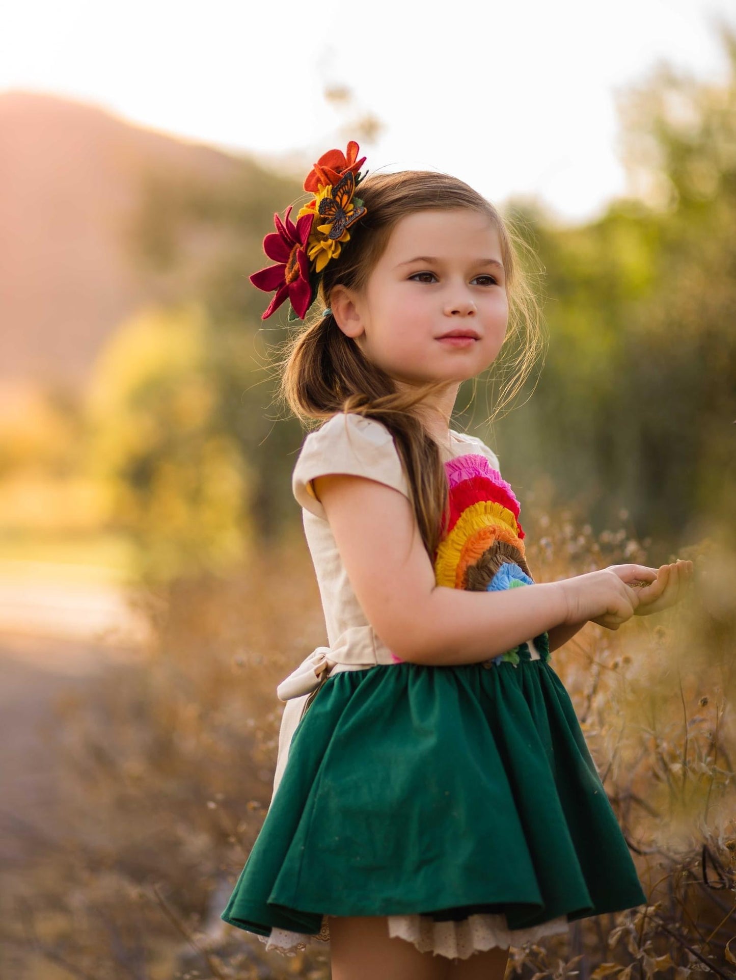 Chocolate Sunflower & Mammoth Grey-Stripe Girasol cluster