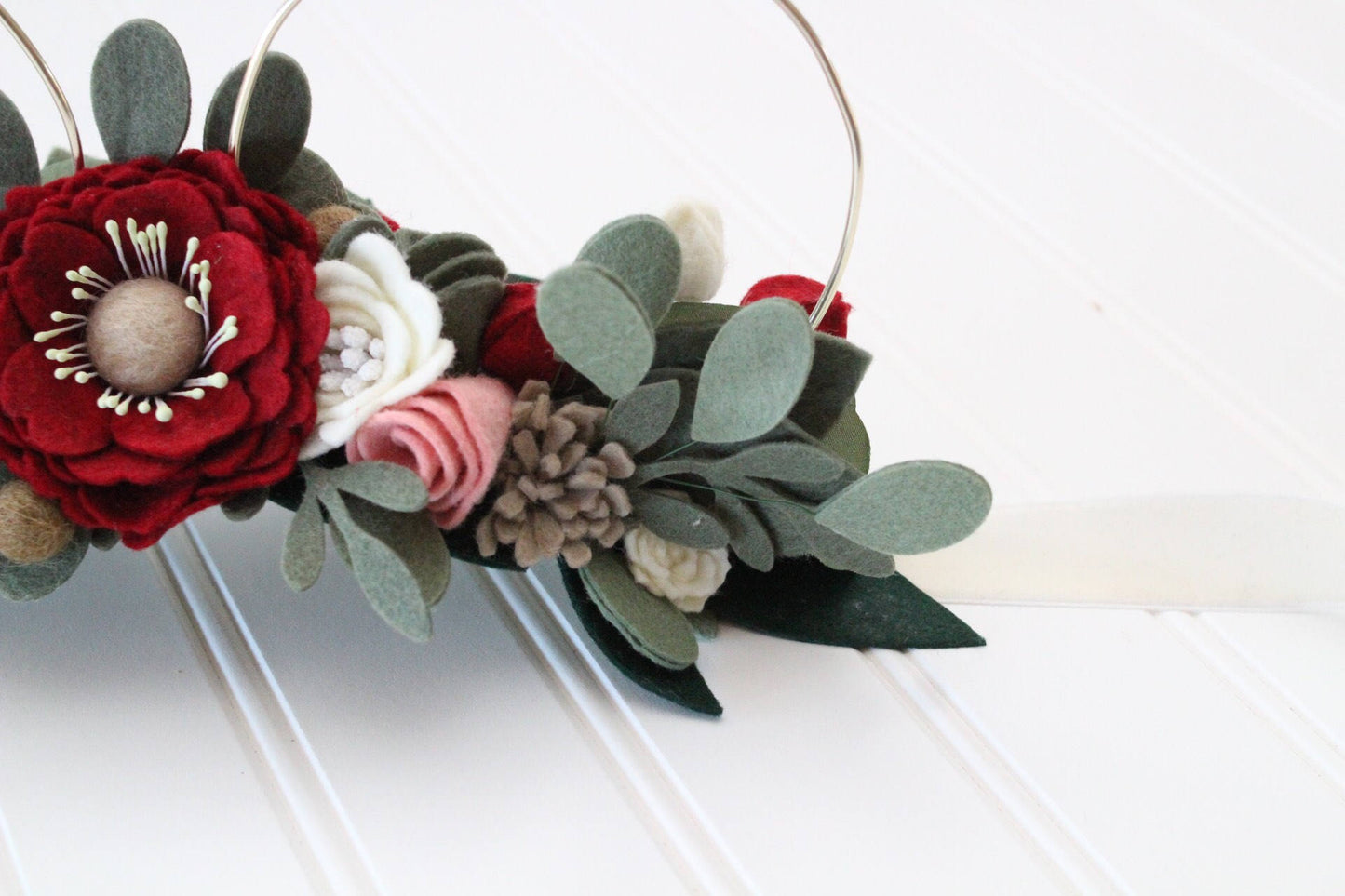 Mouse Ears inspired Mommy & Me set/felt flowers/floral crowns/flower/birthday/party/headbands/boho ears