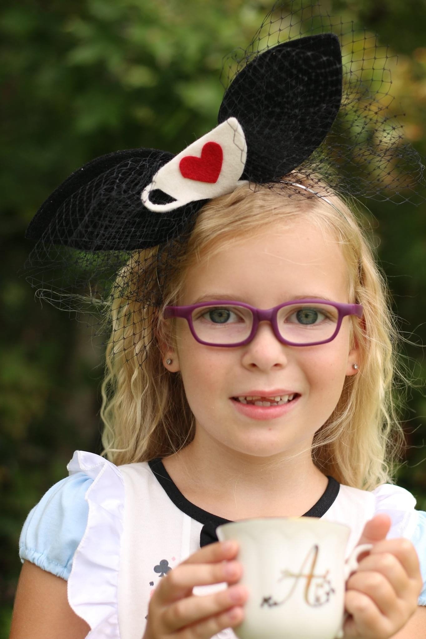 Tea Cup Bow |Alice in Wonderland| Felt Bow| FeltFlowers |