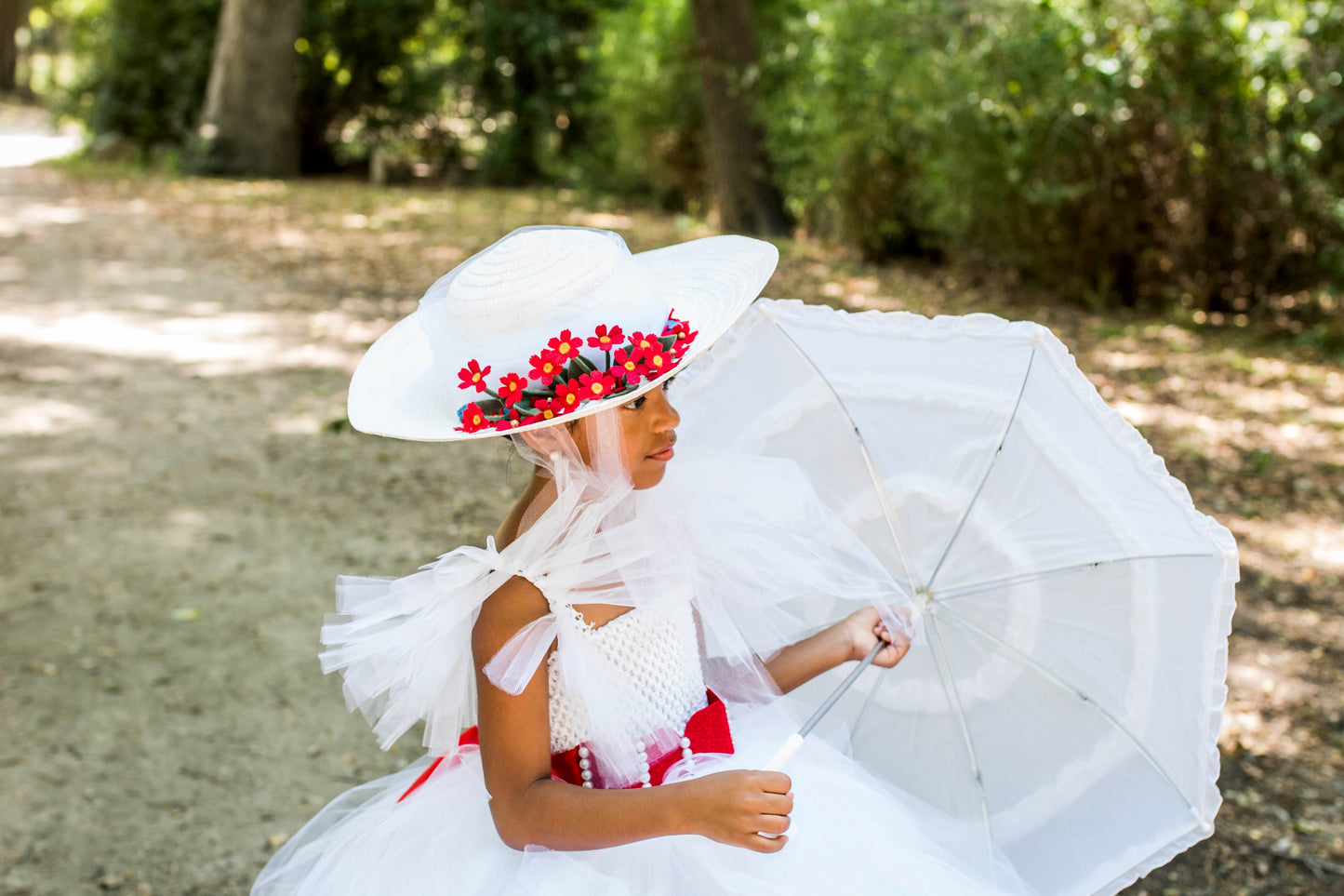 Mary Poppins Inspired  White Hat