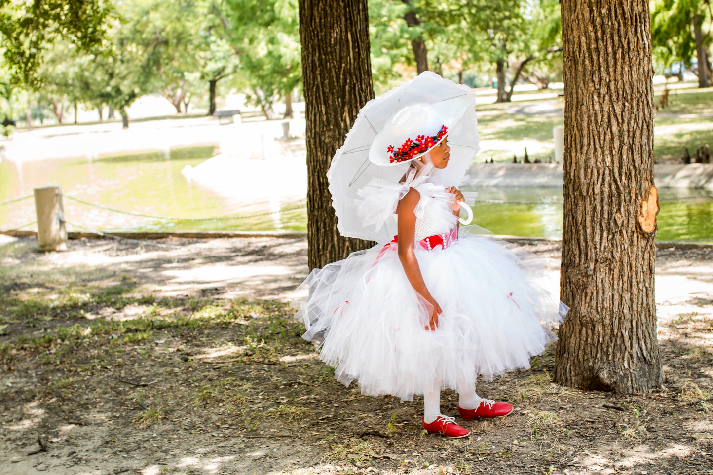 Mary Poppins Inspired White Hat