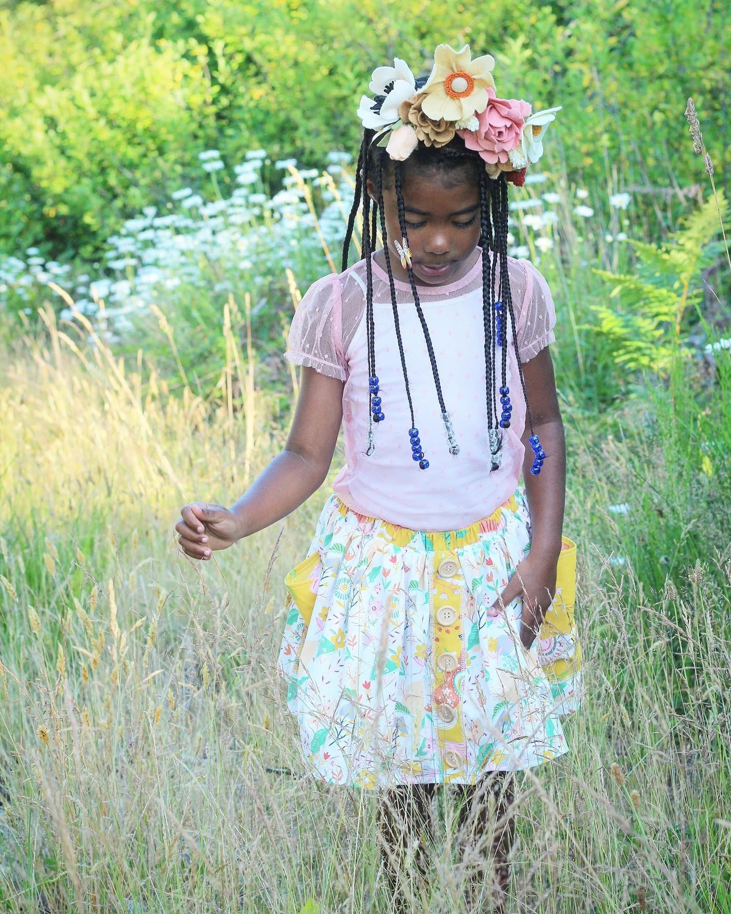 Boho Floral Crown Style Headpiece.