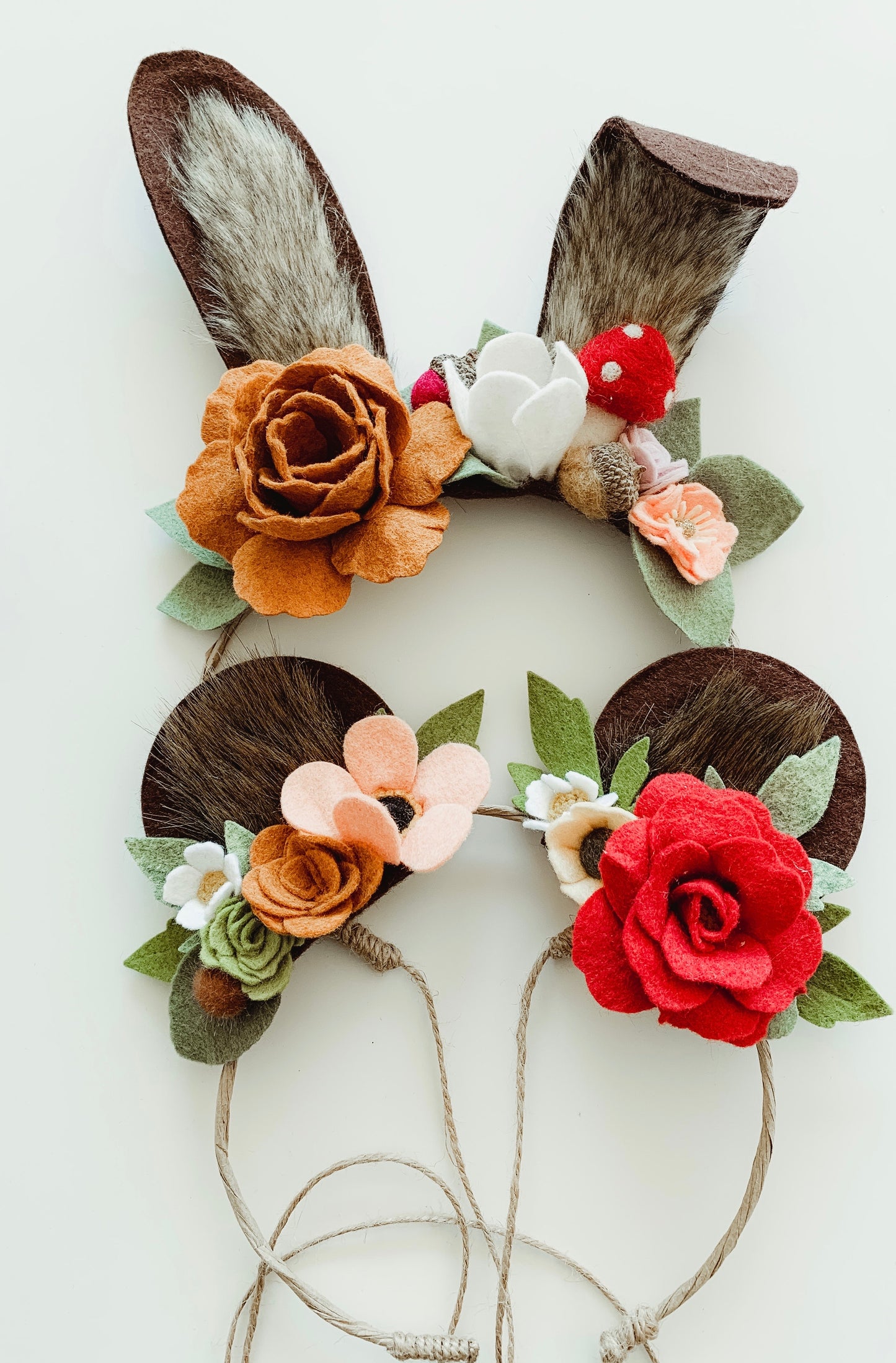 Long Ears &. Bear set of Headband | Woodlands Collection