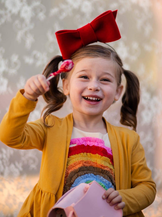 Red Statement Petite Designer Bow