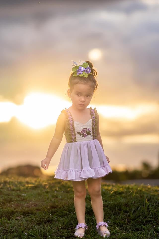 Violets Floral Headpiece