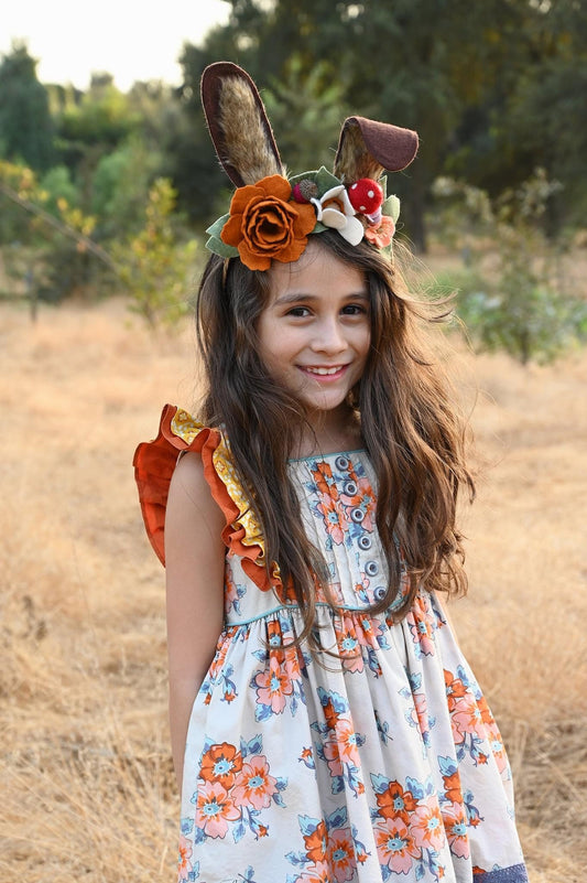 Long Ears &. Bear set of Headband  | Woodlands Collection