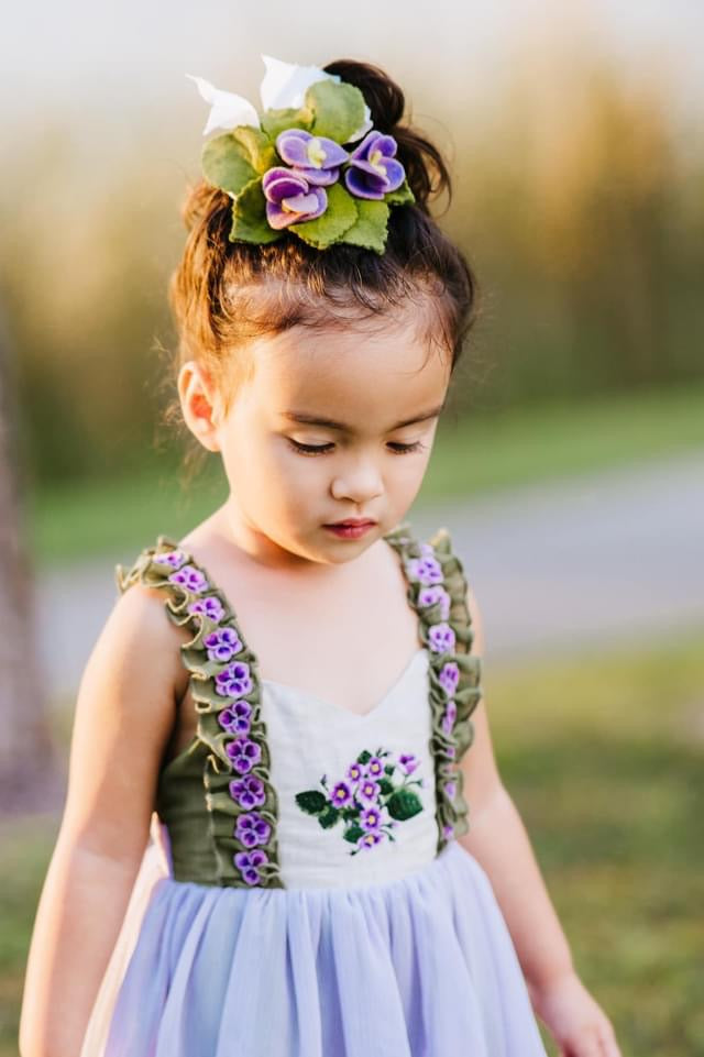 Violets Floral Headpiece