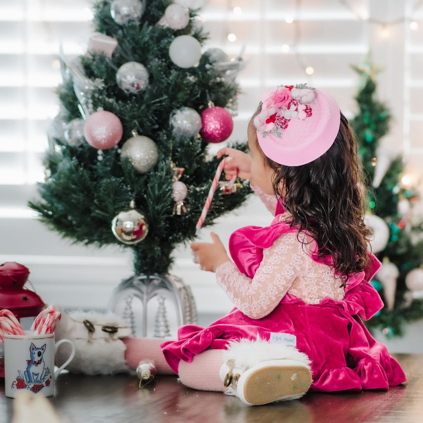 Candy Cane Pillbox Hat
