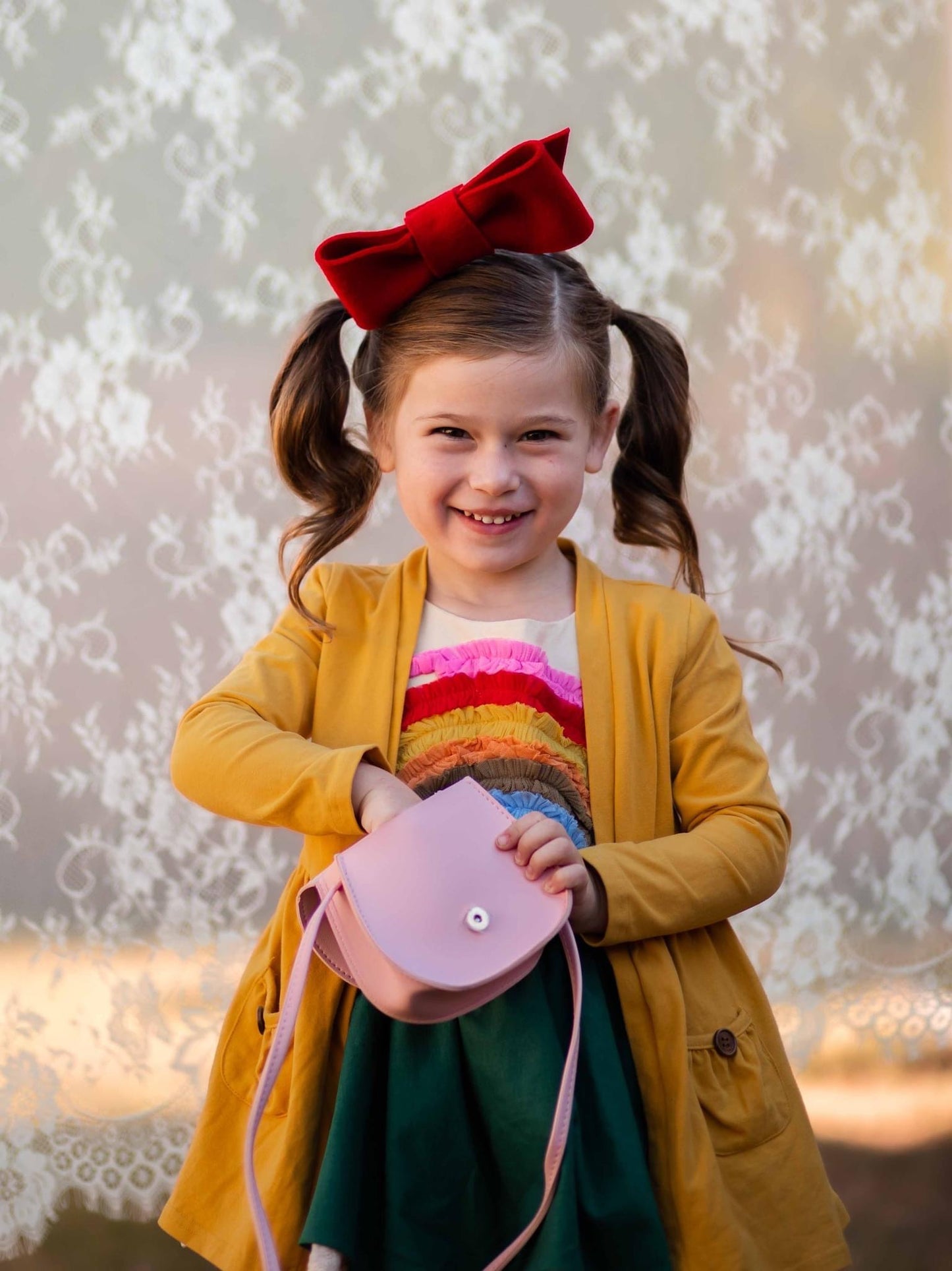 Red Statement Petite Designer Bow