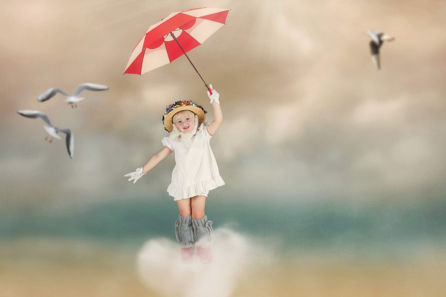 Floral Vintage Boater Straw Hat