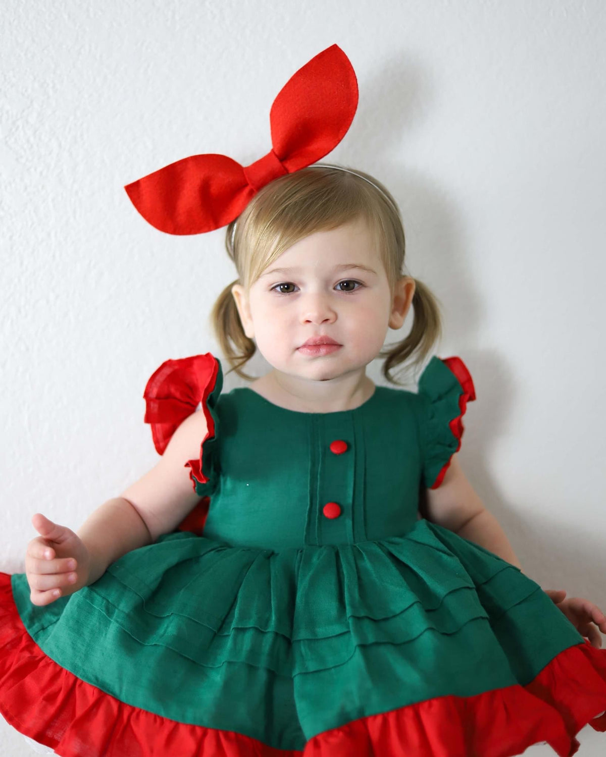 Petite Red Fascinator|| Holiday Bow Fascinator