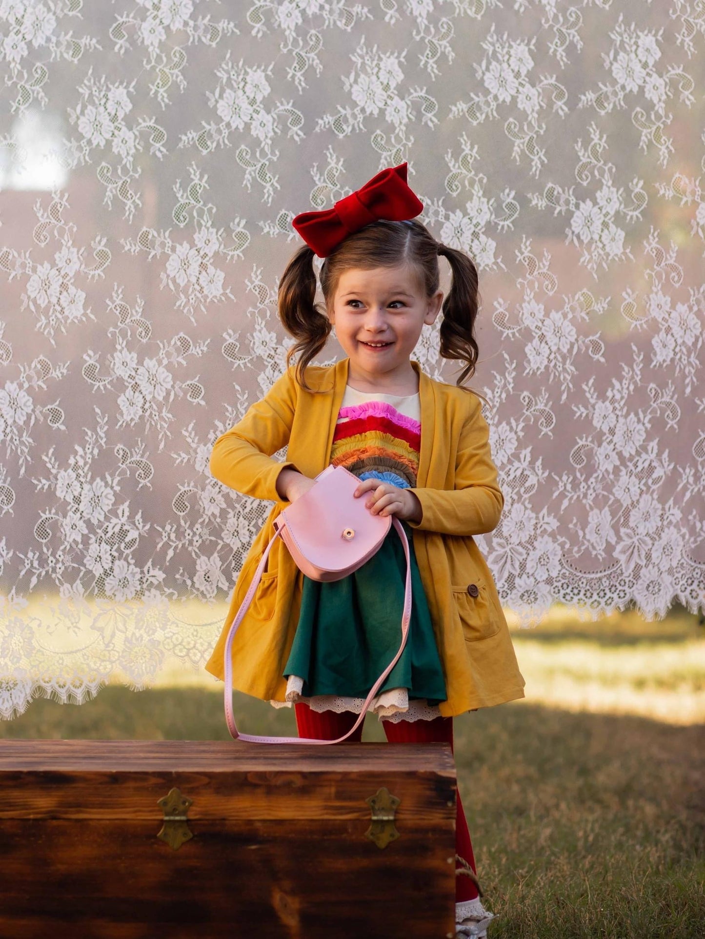 Red Statement Petite Designer Bow