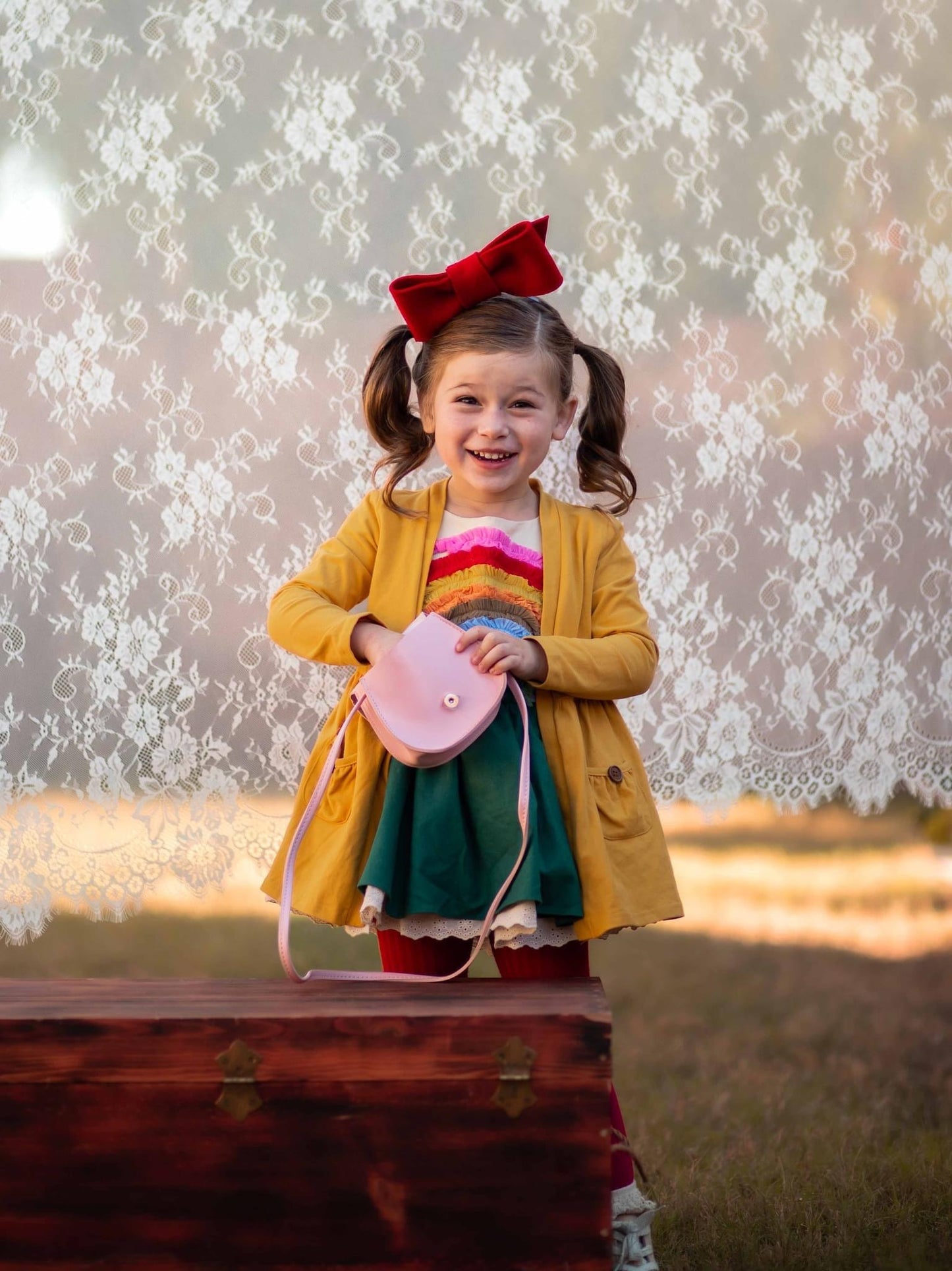 Red Statement Petite Designer Bow