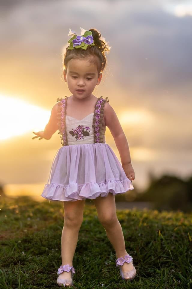 Violets Floral Headpiece